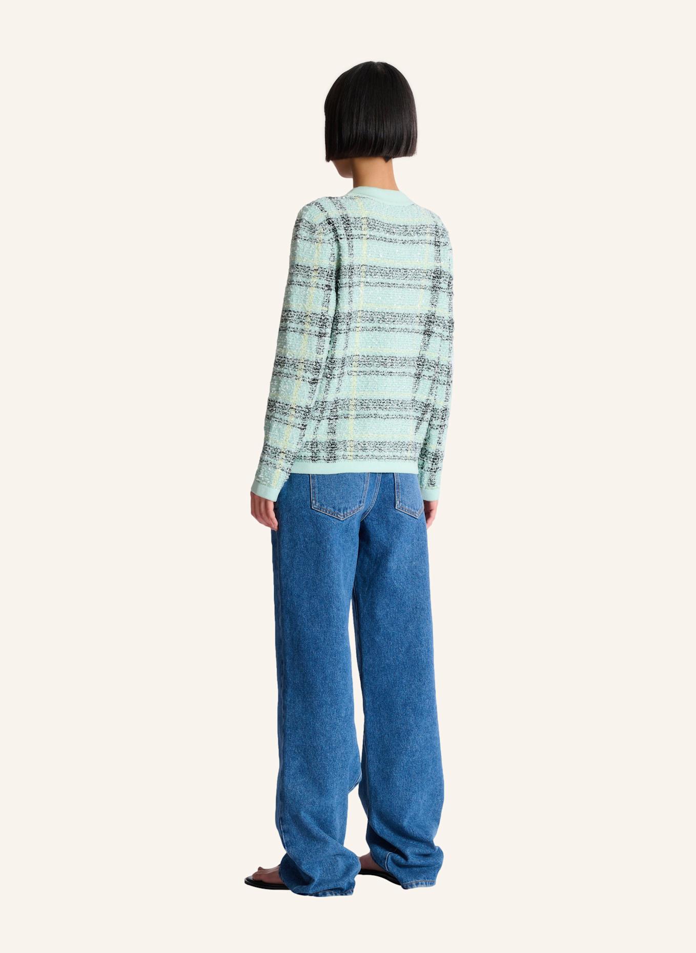 BALMAIN Lässiger Cardigan aus Tweed mit Pailletten: GRÜN