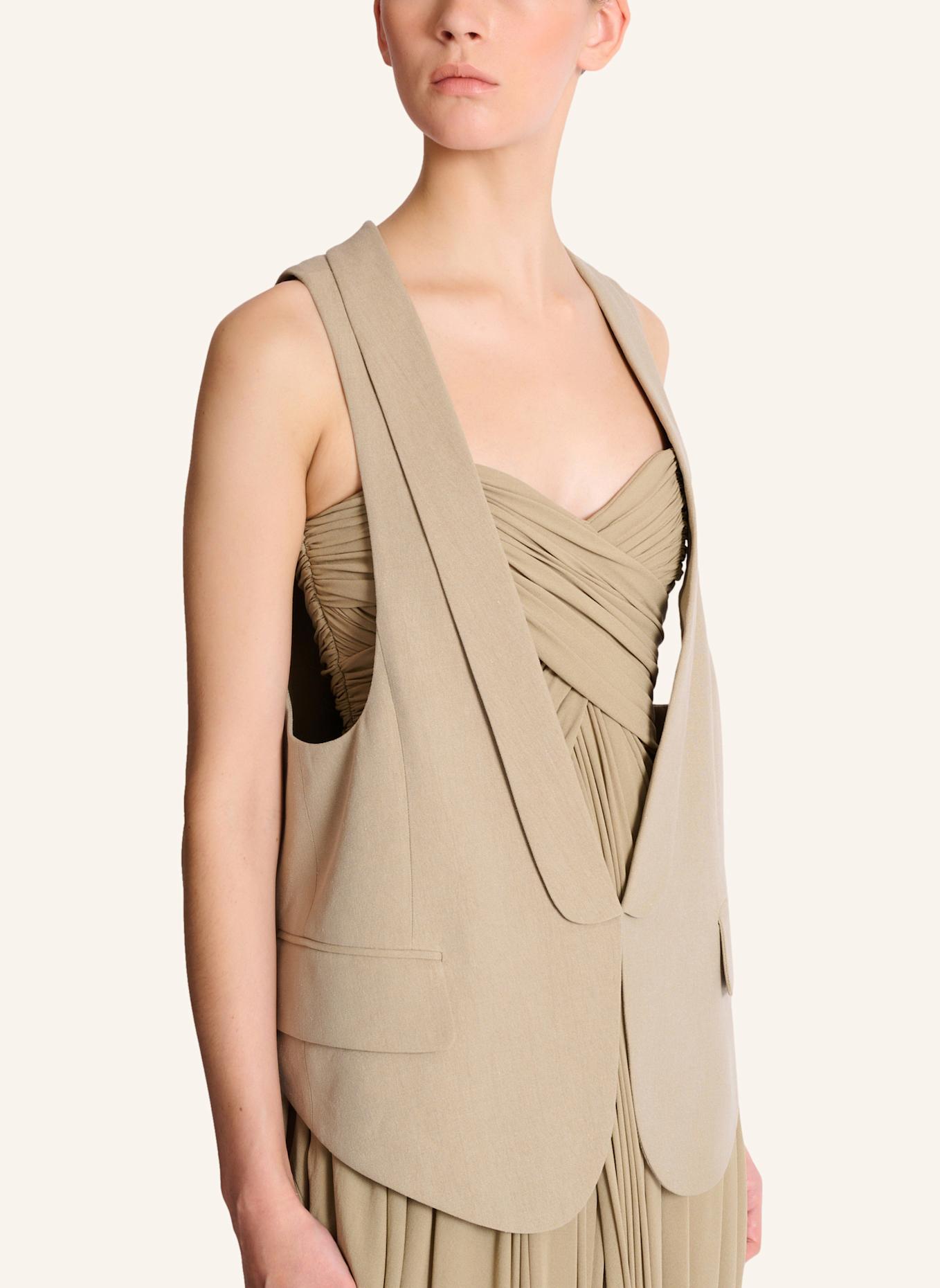 BALMAIN Weste aus Baumwollgabardine: KHAKI