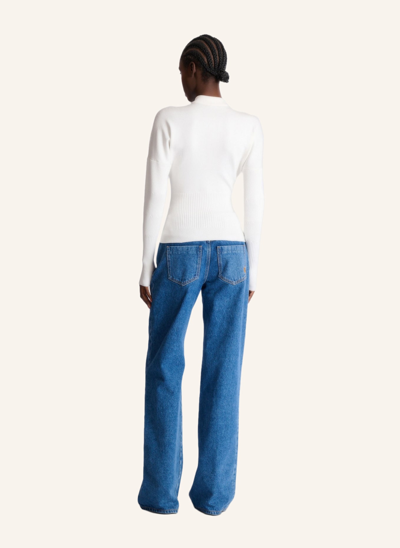 BALMAIN Cardigan mit Reißverschluss: WEISS