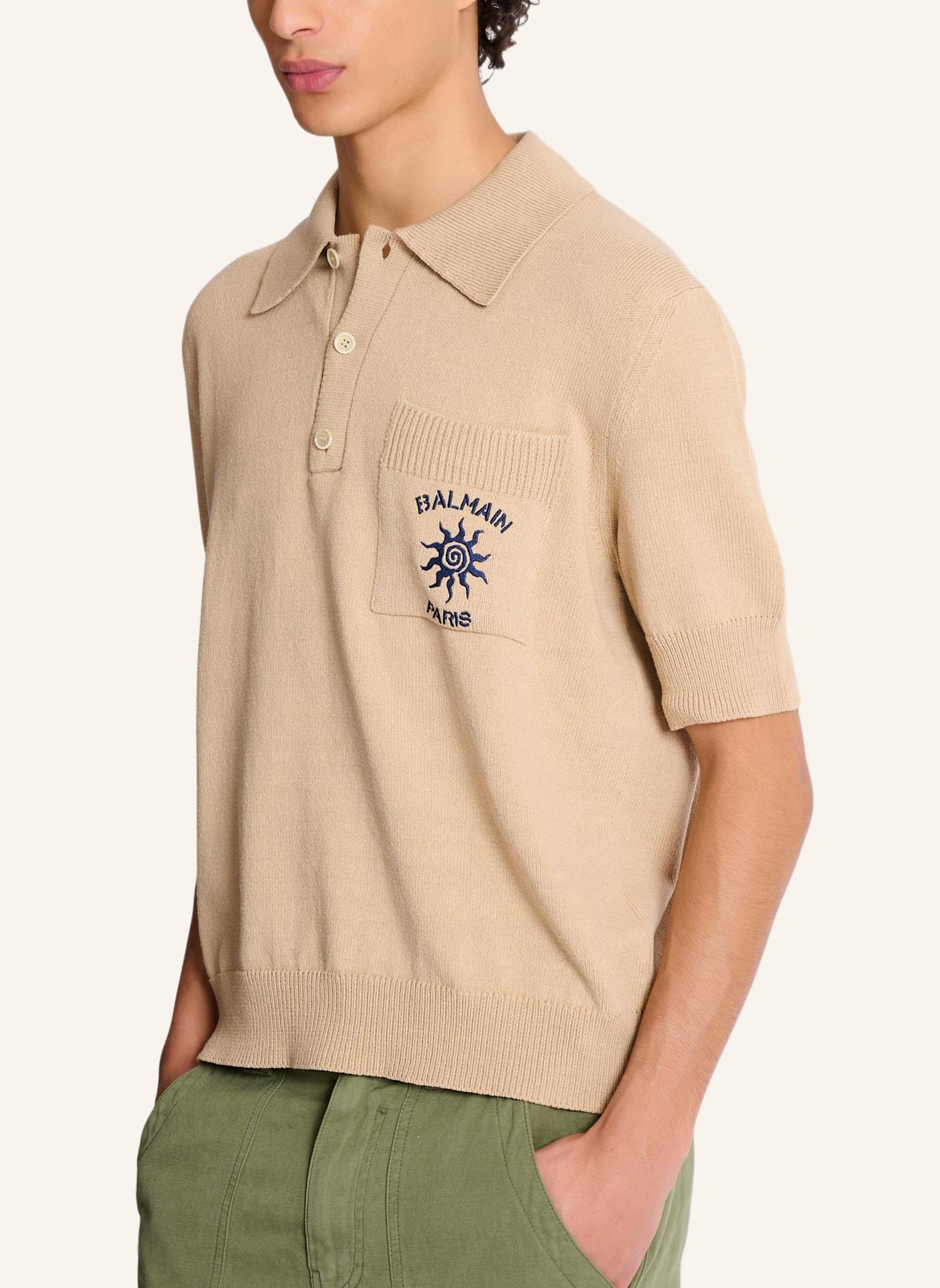 BALMAIN Balmain Soleil Polohemd aus Baumwolle: KHAKI