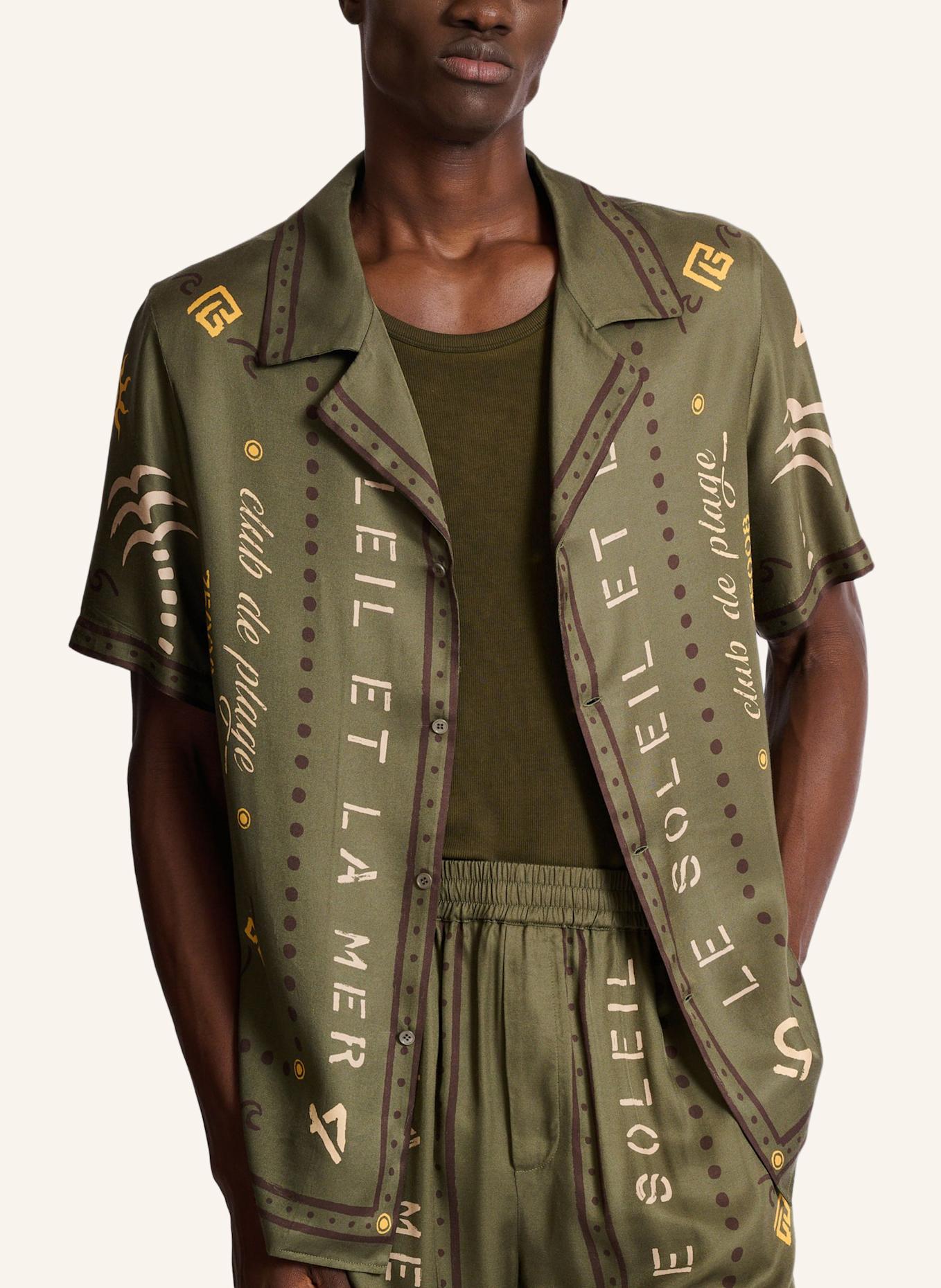 BALMAIN Hemd mit Balmain Club-Print: GRÜN