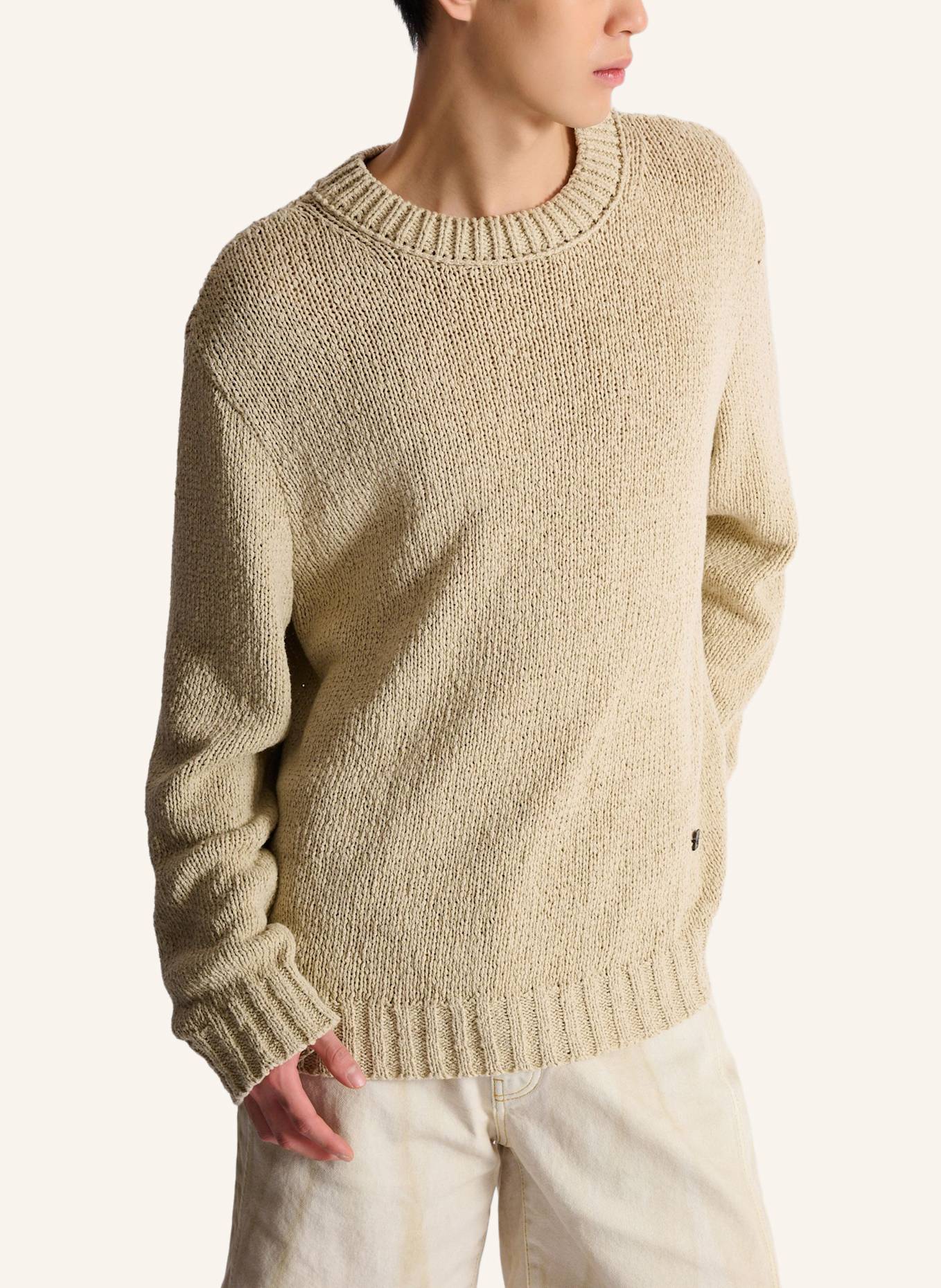BALMAIN Pullover aus leichter Baumwolle: KHAKI
