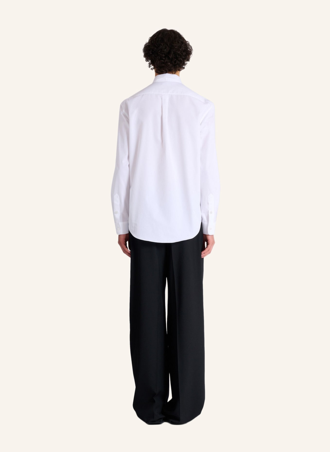 BALMAIN Hemd aus Baumwollpopeline: WEISS