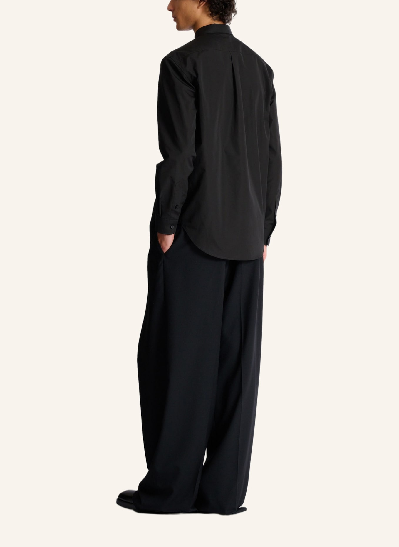 BALMAIN Hemd aus Baumwollpopeline: SCHWARZ