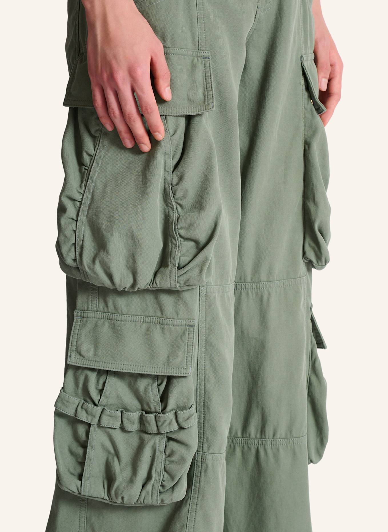 BALMAIN Cargohose aus Baumwolle: GRÜN