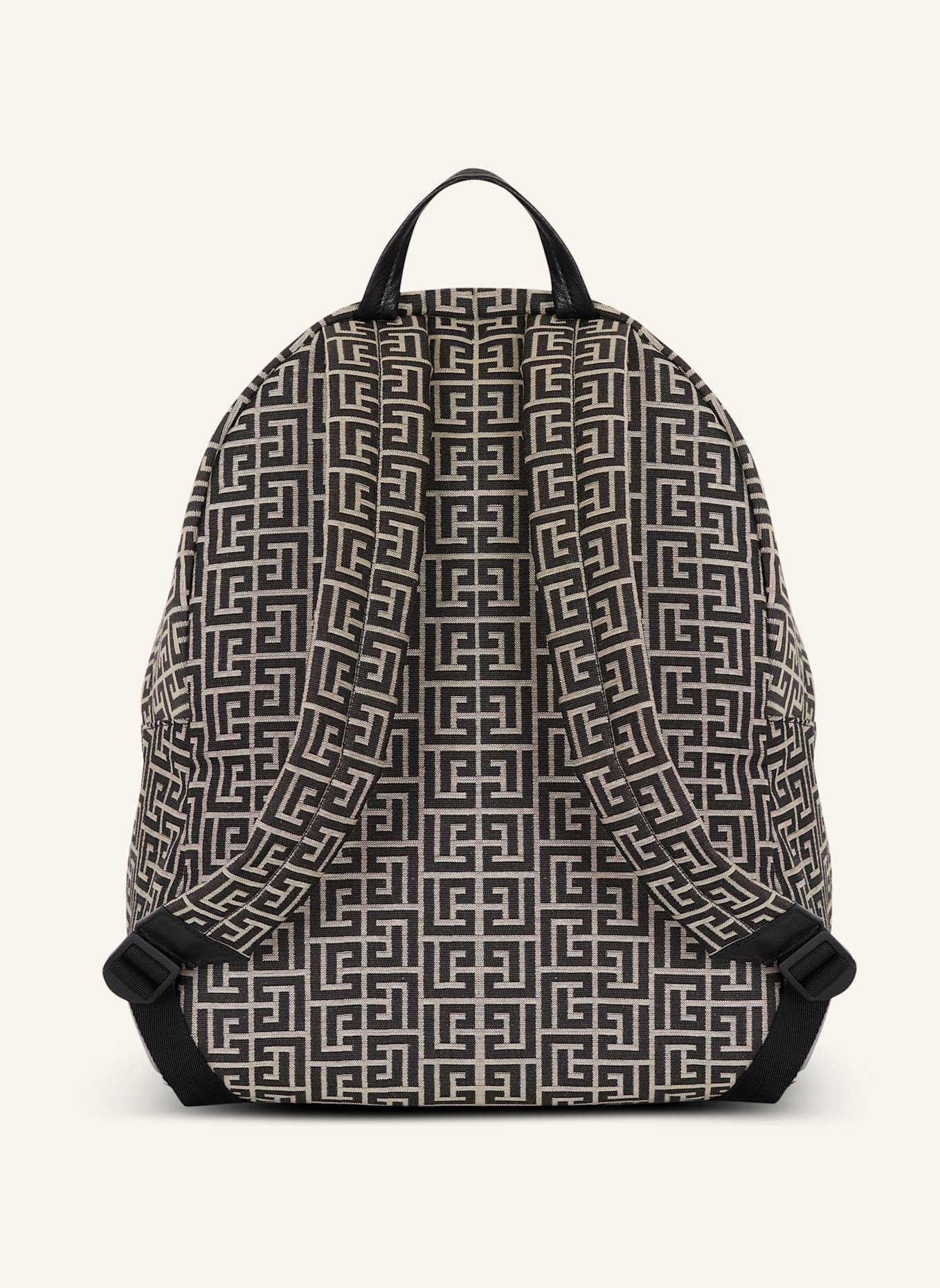 BALMAIN Rucksack Pulse aus Monogramm-Jacquard: SCHWARZ