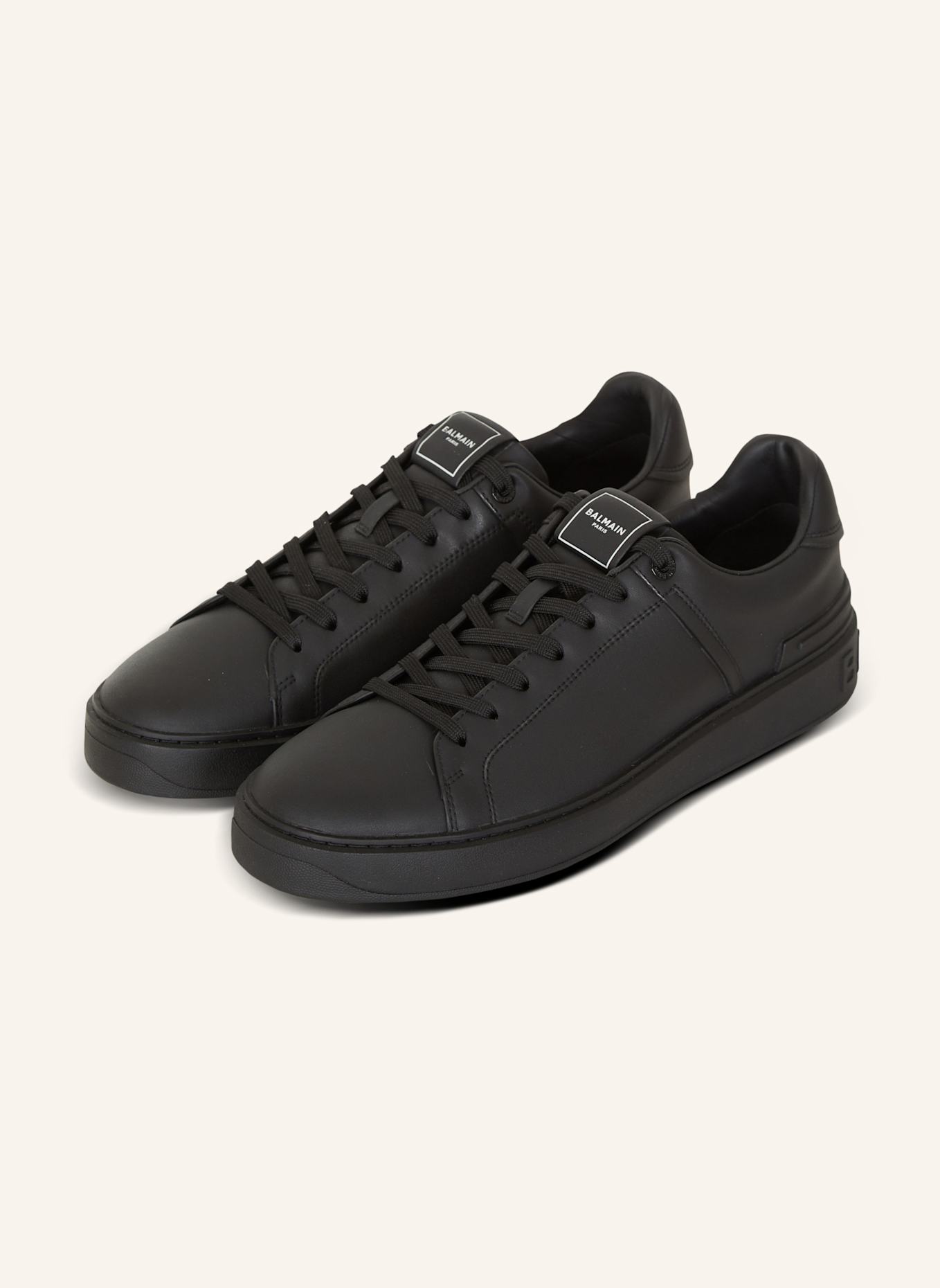 BALMAIN Sneakers B-Court aus Kalbsleder: SCHWARZ