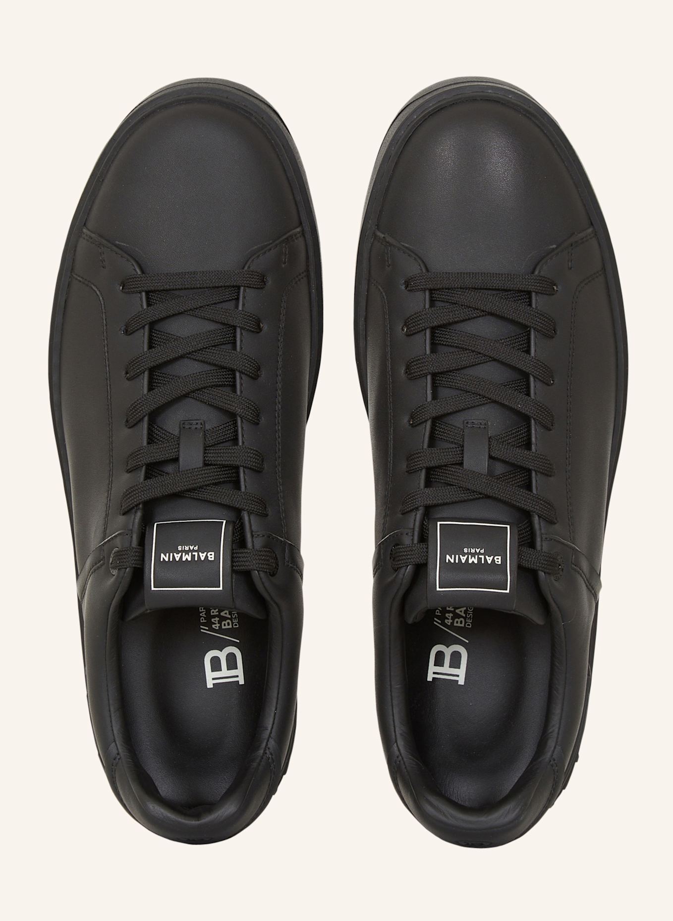 BALMAIN Sneakers B-Court aus Kalbsleder: SCHWARZ