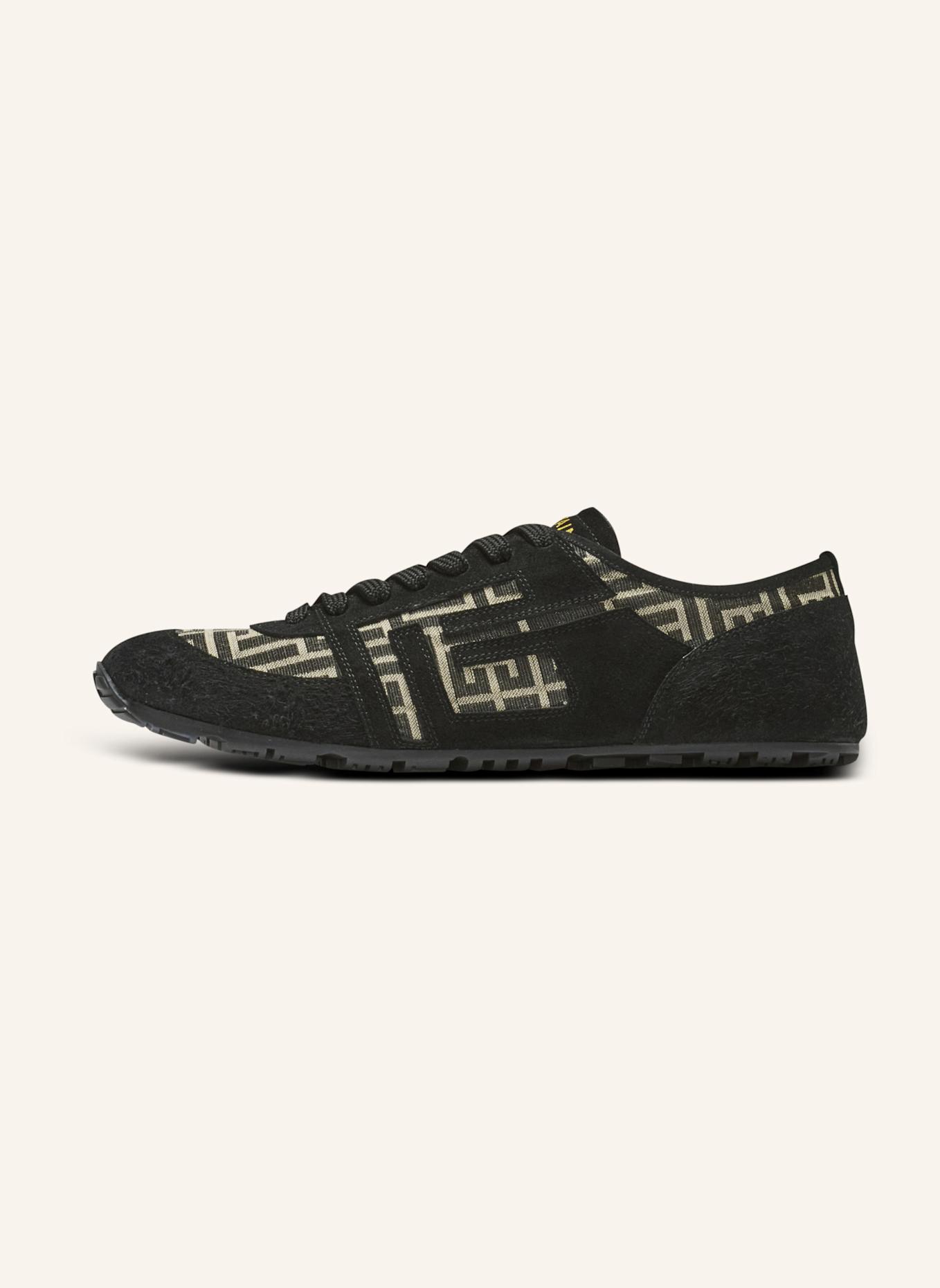 BALMAIN Sneakers Racer 45 aus Monogramm-Jacquard: SCHWARZ