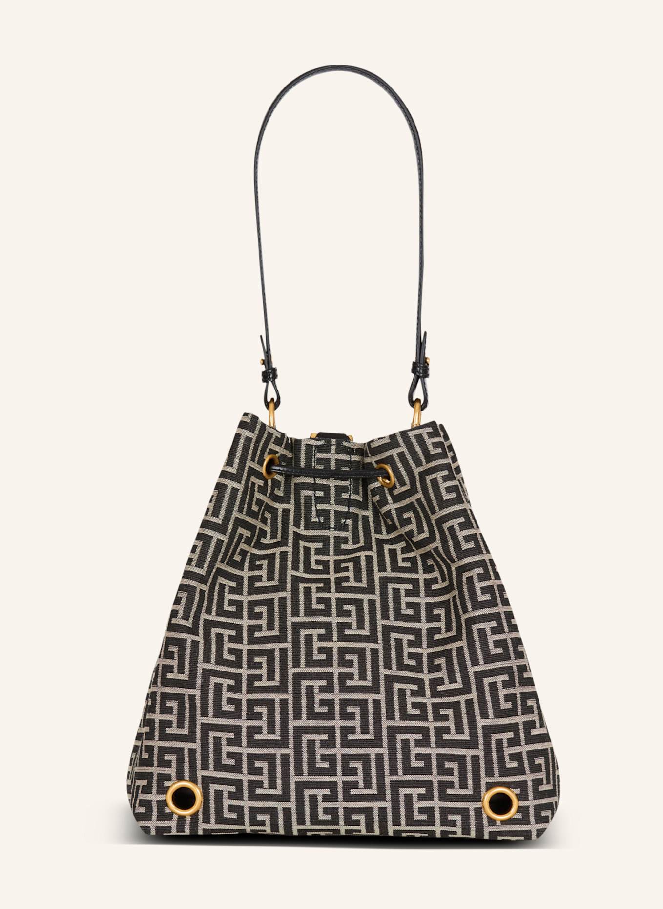 BALMAIN Rucksack Pulse aus Monogramm-Jacquard: SCHWARZ