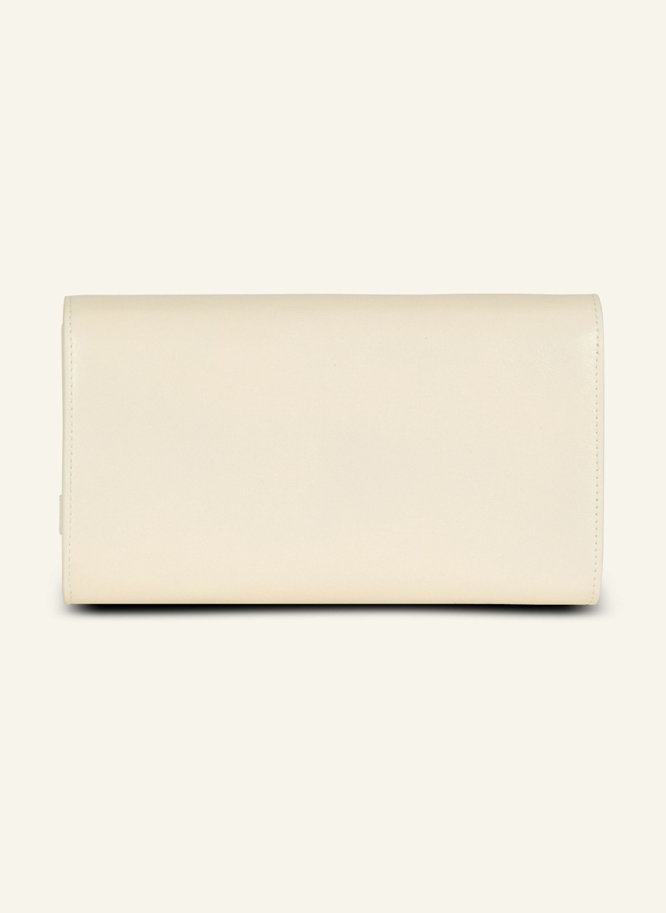 BALMAIN Shuffle Brieftasche aus geknittertem Leder mit Kette: KHAKI