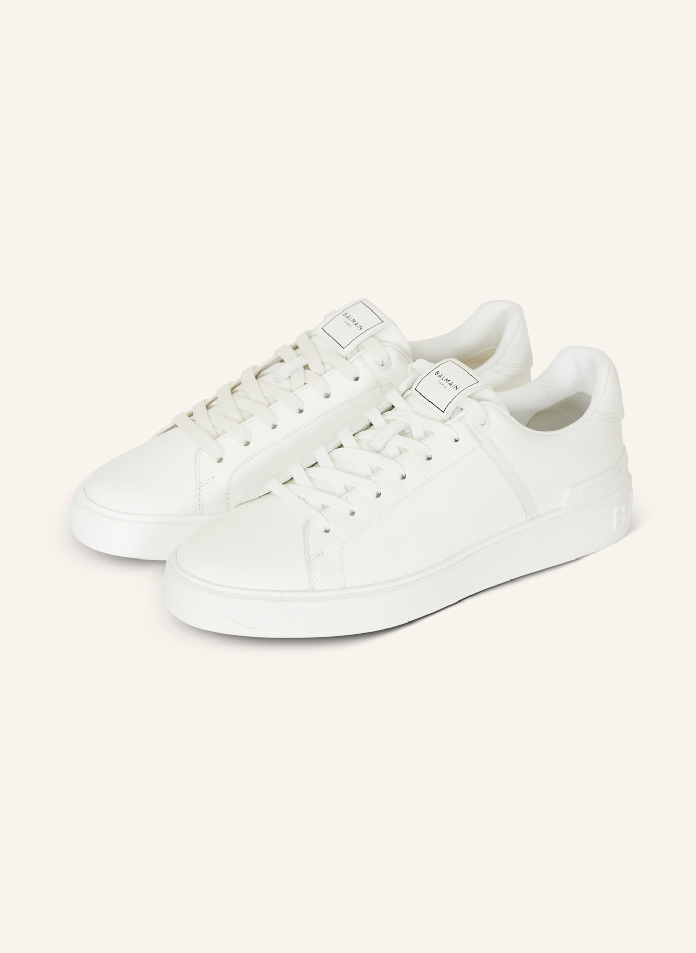 BALMAIN Sneakers B-Court aus Kalbsleder: WEISS