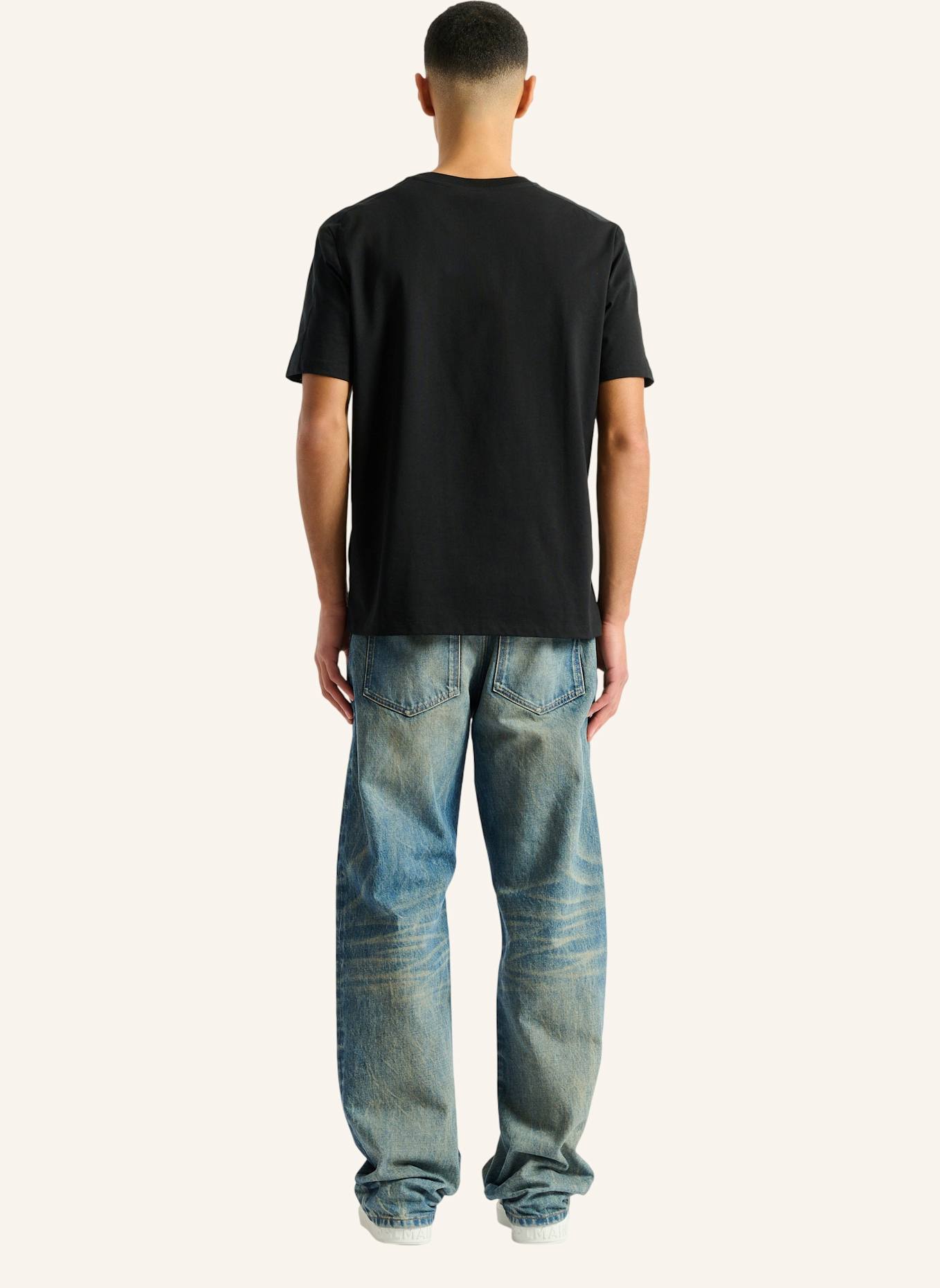 BALMAIN Besticktes Balmain Insect T-Shirt: SCHWARZ