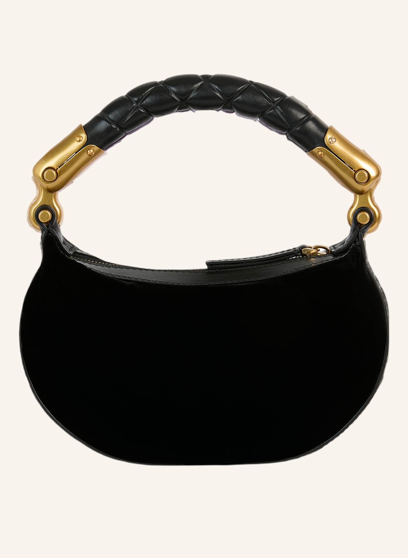 BALMAIN Ebene Insect Mini-Tasche aus besticktem Samt: SCHWARZ
