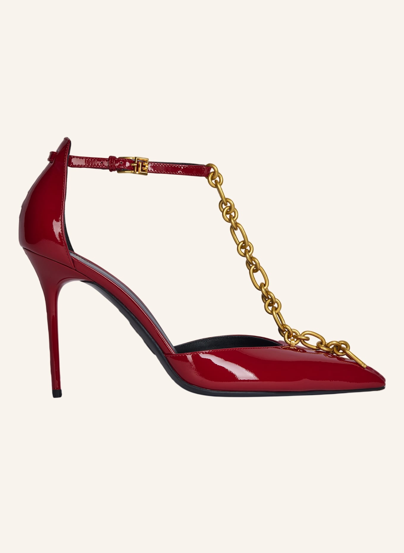 BALMAIN Pumps Sync aus Lackleder: ROT