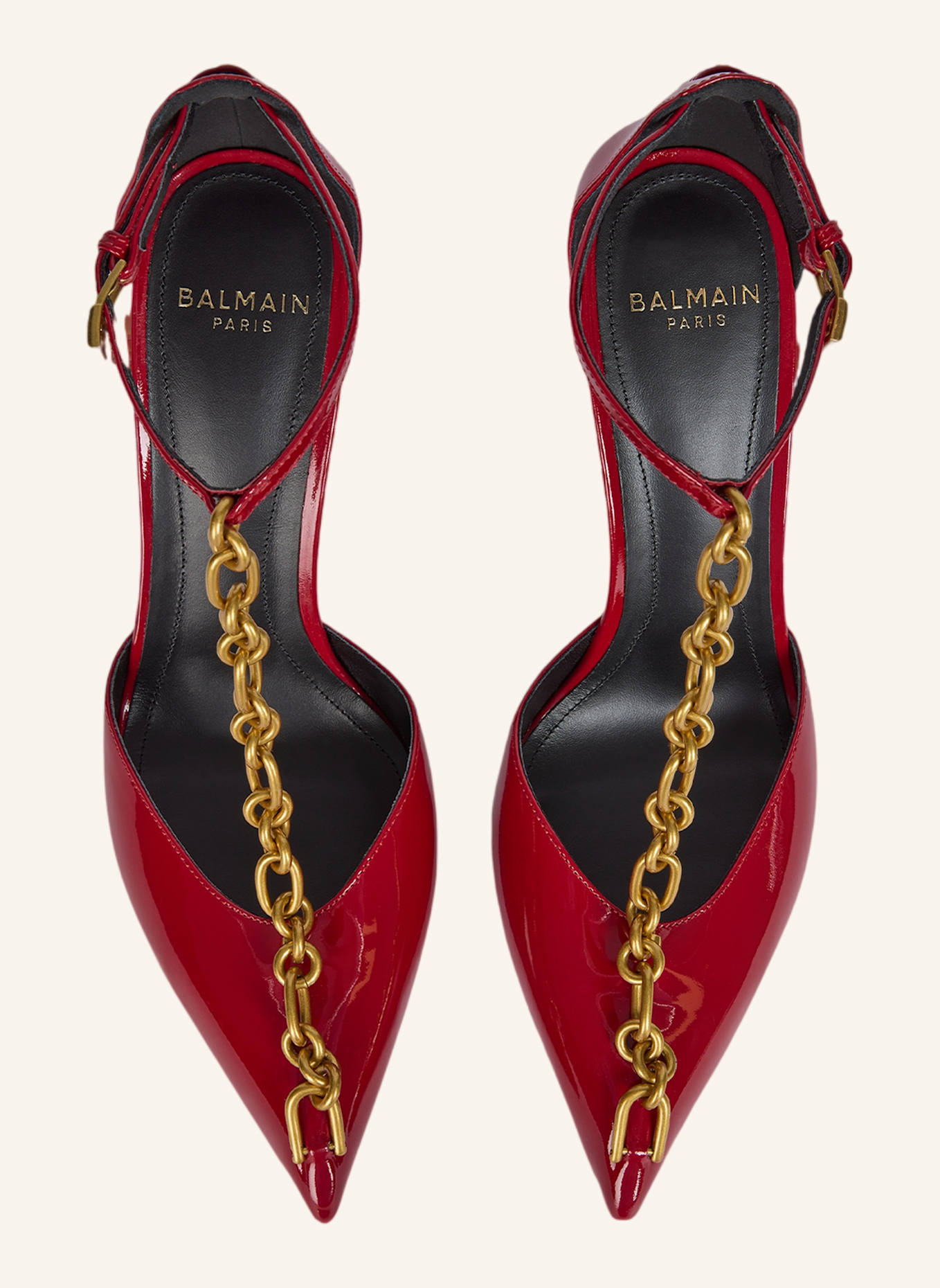 BALMAIN Pumps Sync aus Lackleder: ROT
