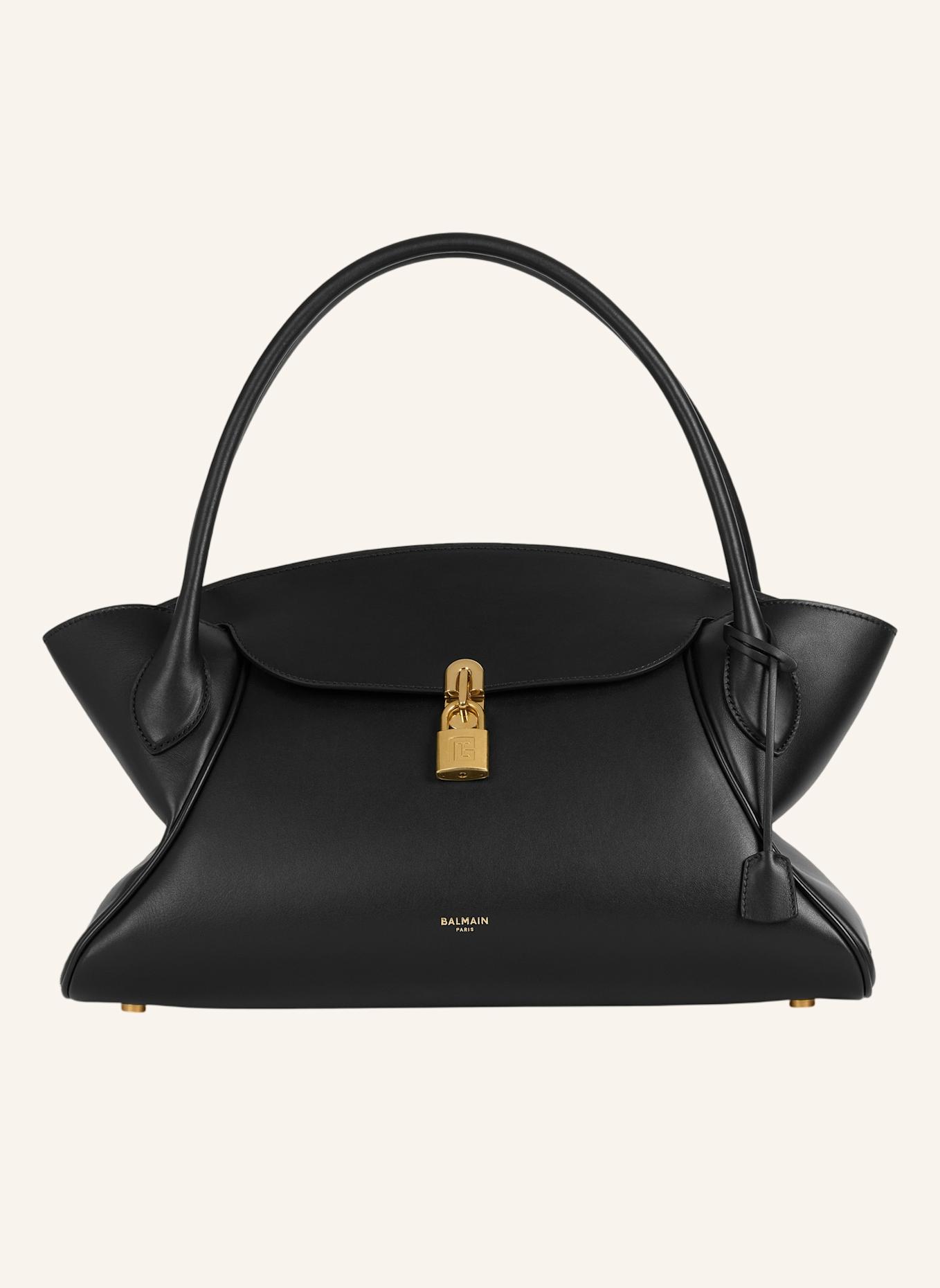 BALMAIN Mittelgroße Pulse Day Tasche aus Glattleder: SCHWARZ