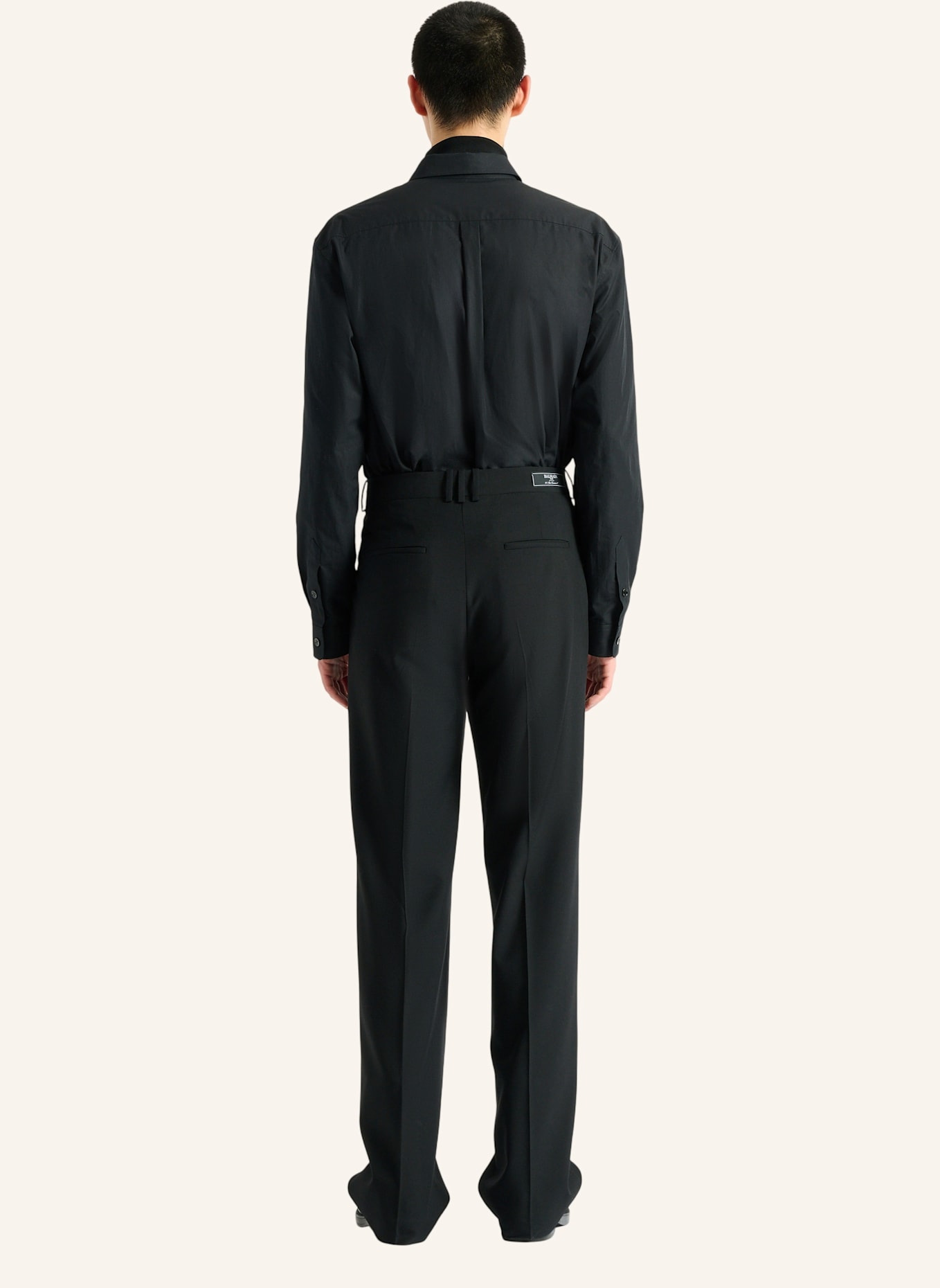BALMAIN Wollhose: SCHWARZ