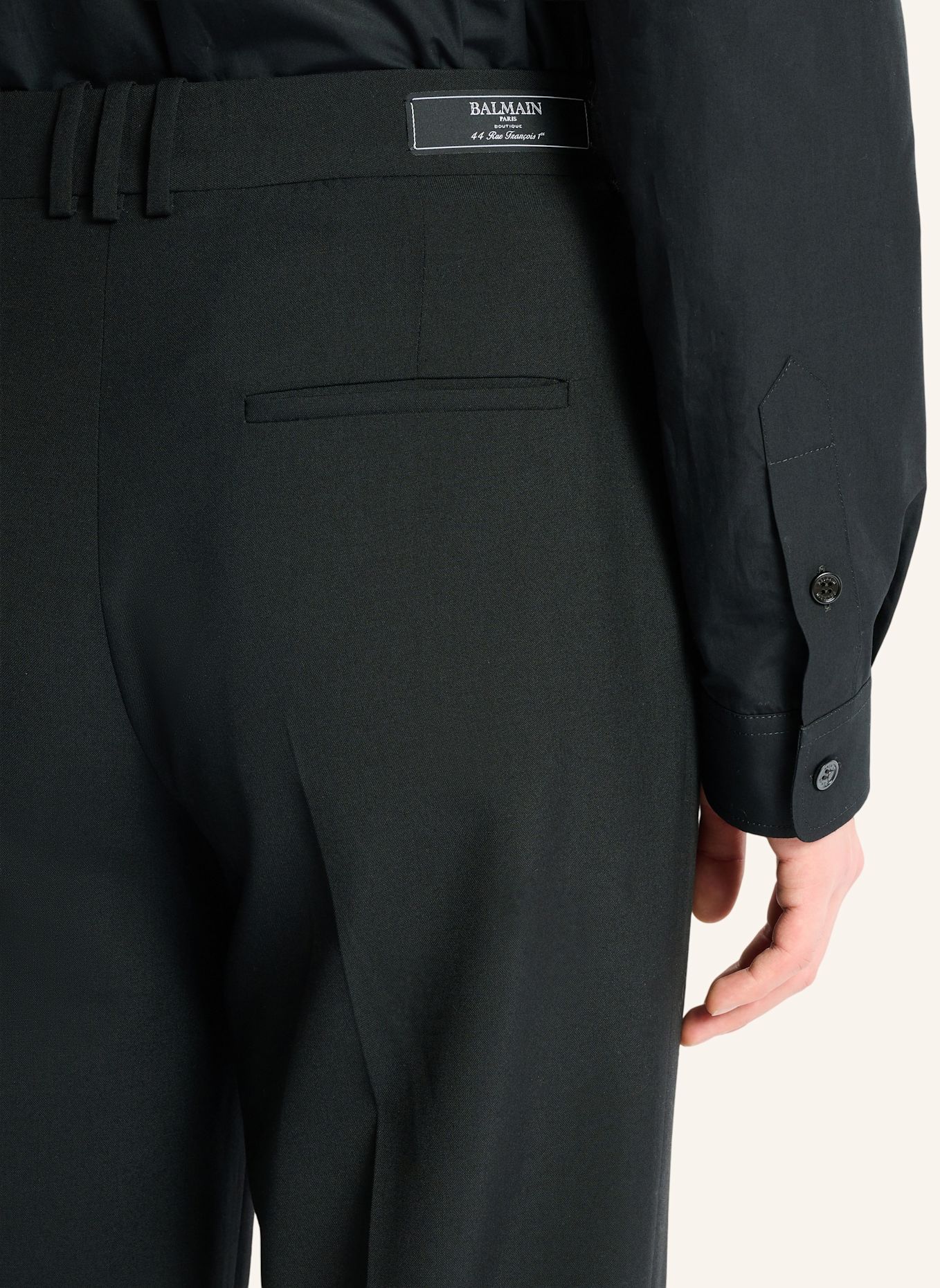 BALMAIN Wollhose: SCHWARZ
