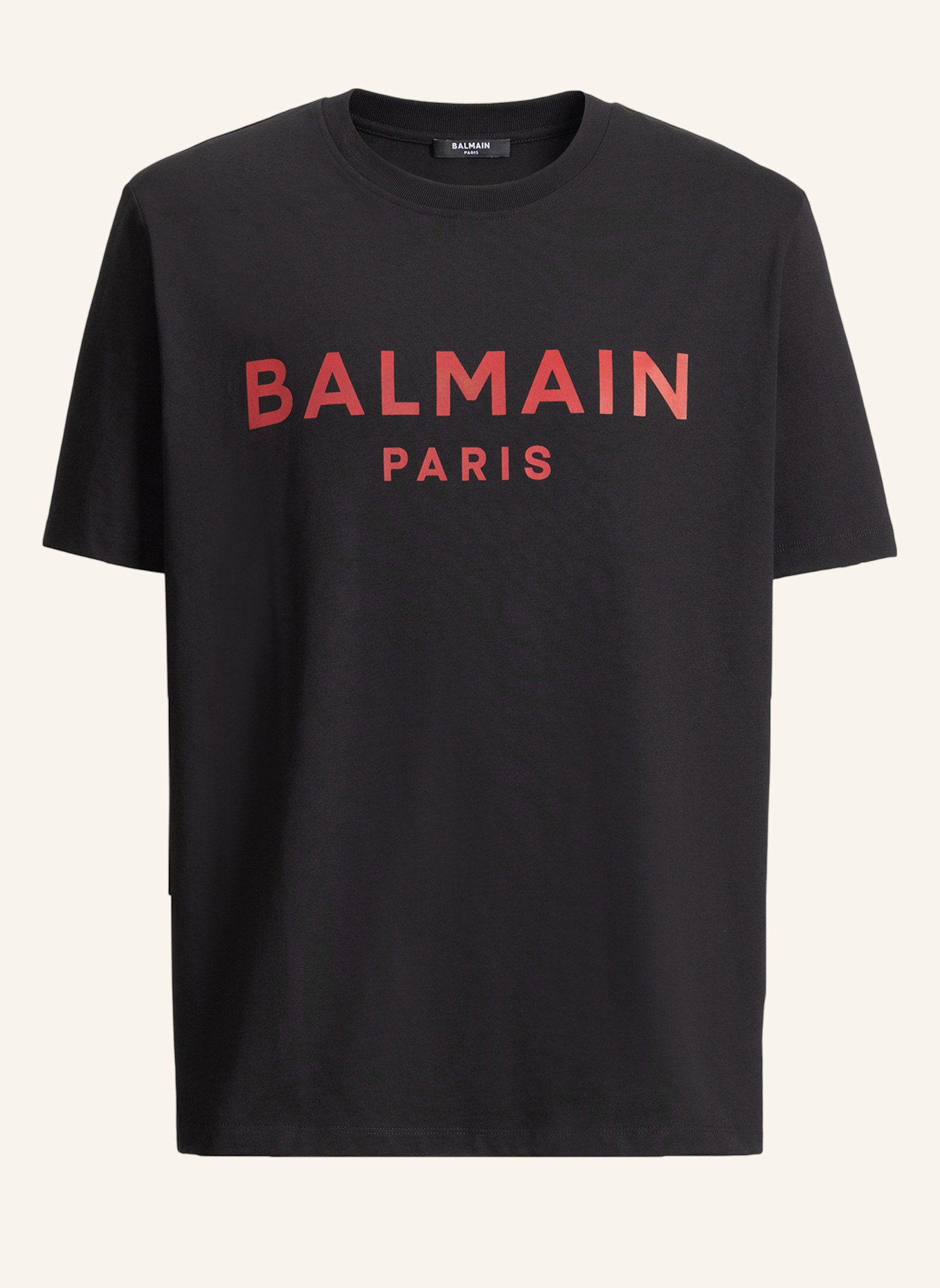 BALMAIN Bedrucktes T-Shirt aus Baumwolle: NUDE