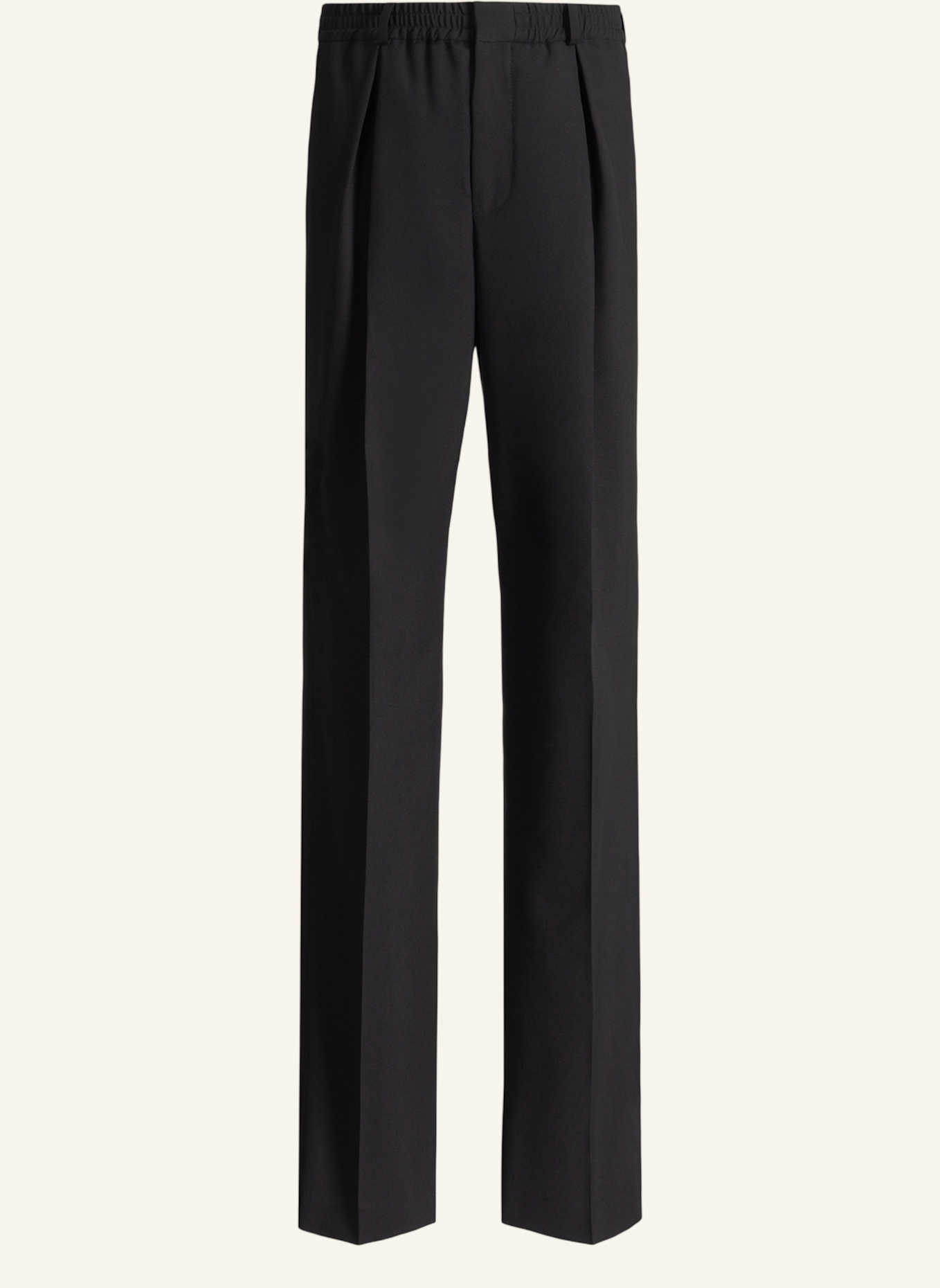 BALMAIN Wollhose mit elastischem Bund: SCHWARZ