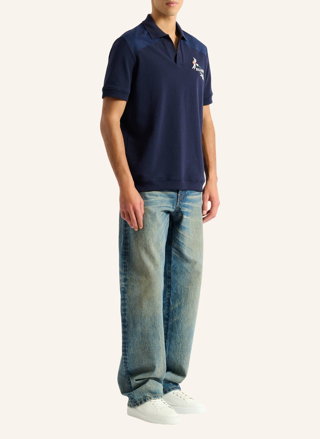 BALMAIN Balmain Insect Polohemd: BLAU