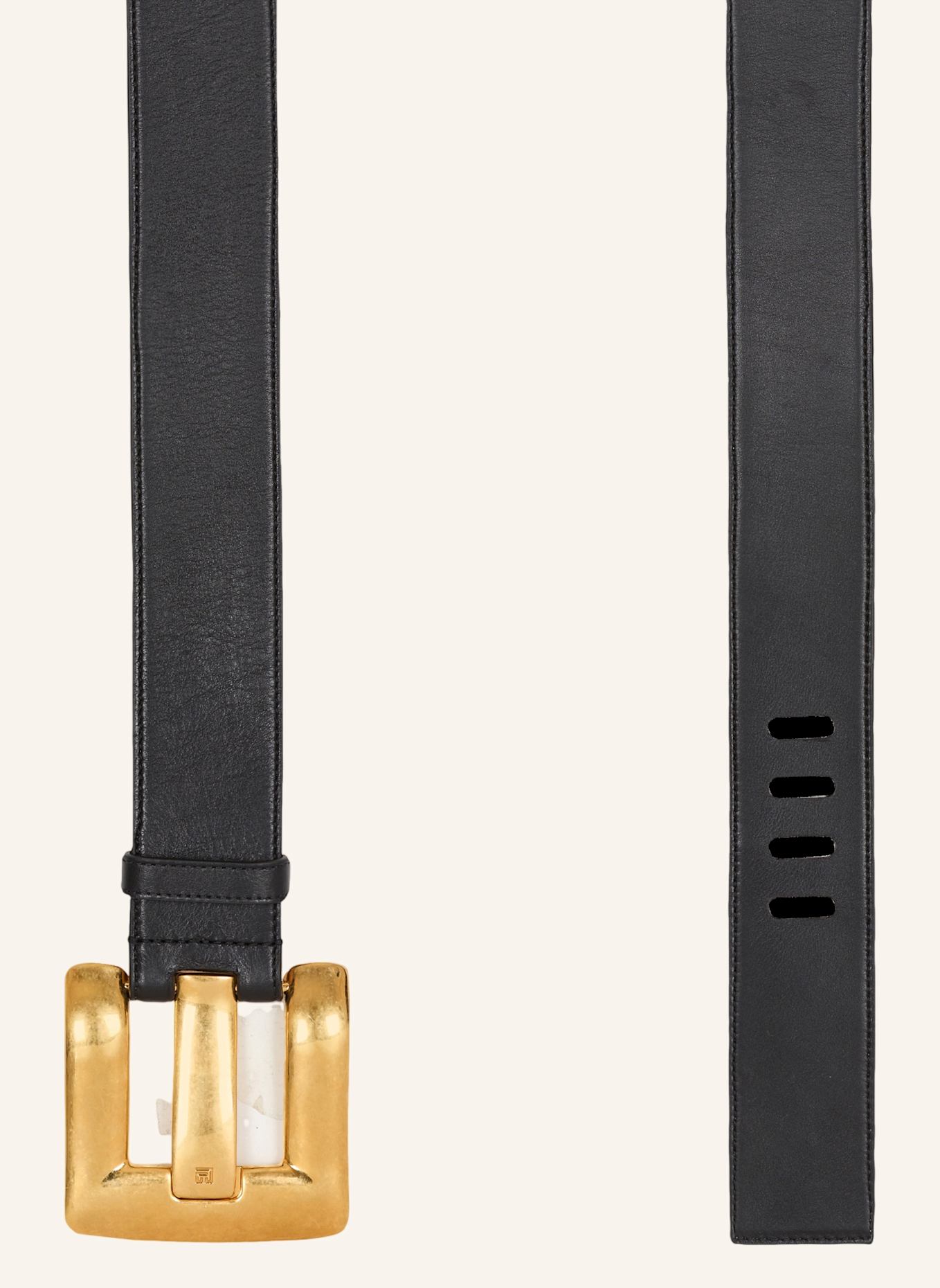 BALMAIN Anthem Gürtel aus Glattleder: SCHWARZ