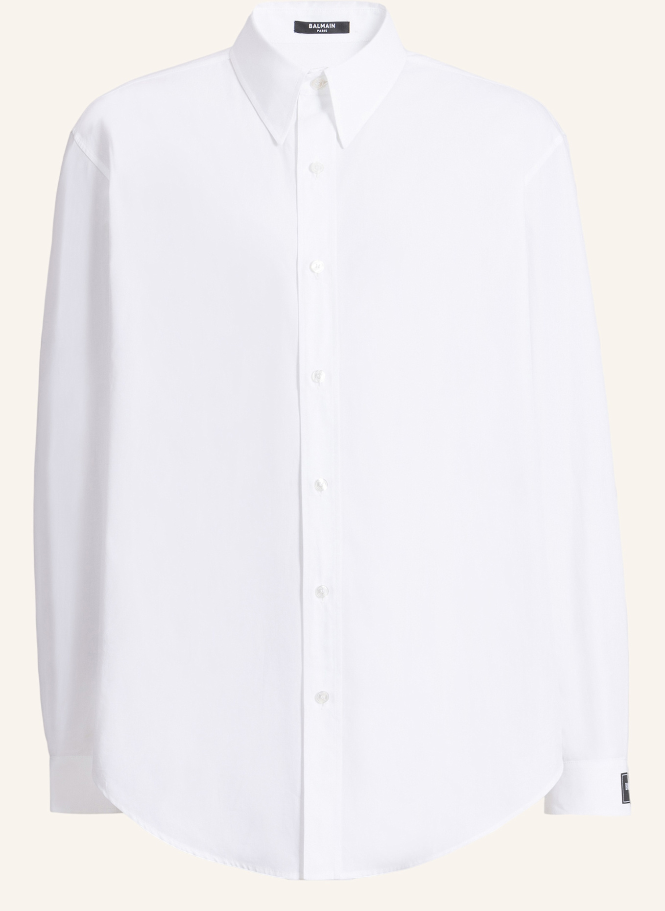 BALMAIN Balmain Paris Hemd aus Baumwollpopeline: WEISS