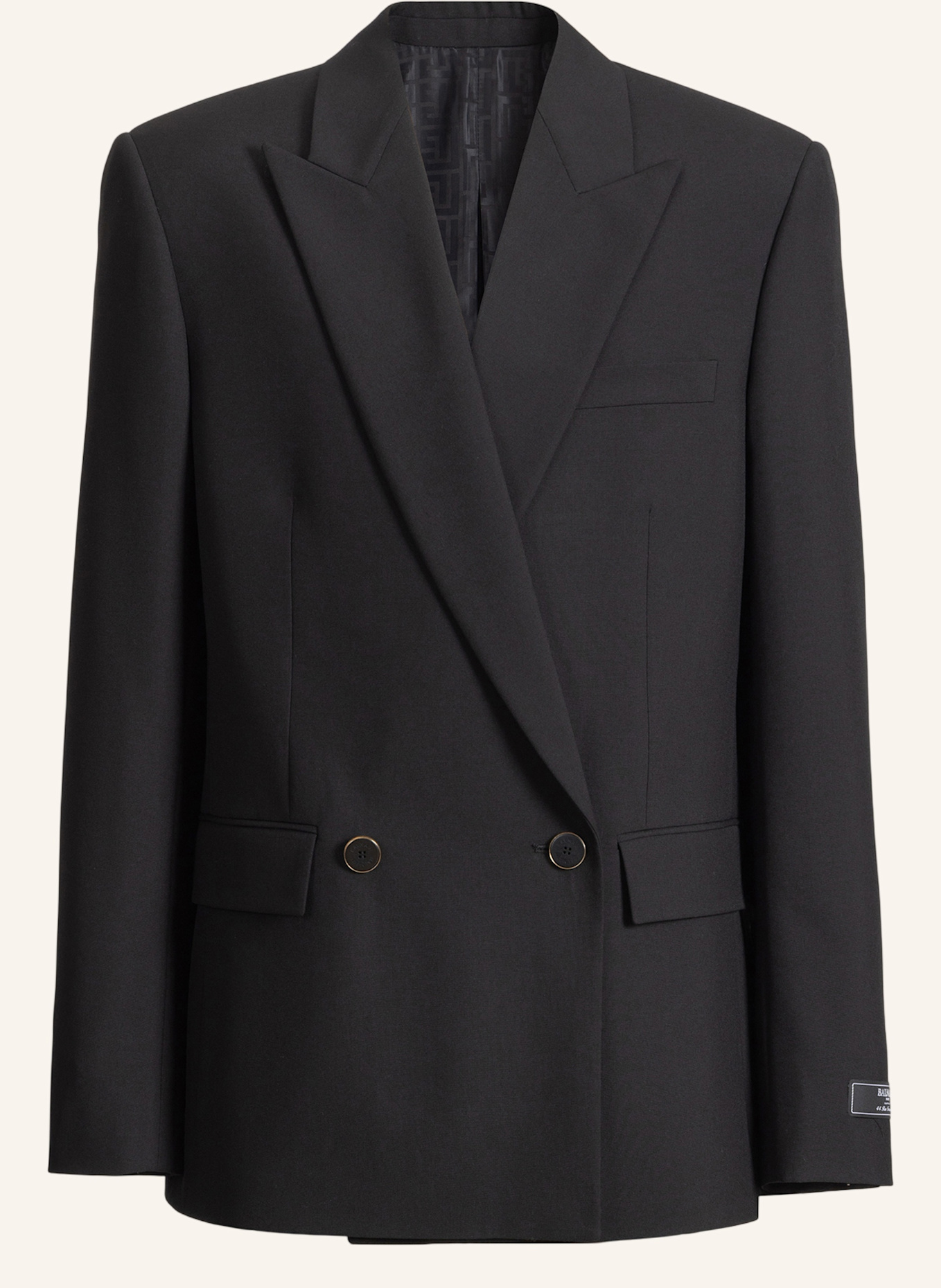 BALMAIN Wolljacke mit zwei Knöpfen: SCHWARZ