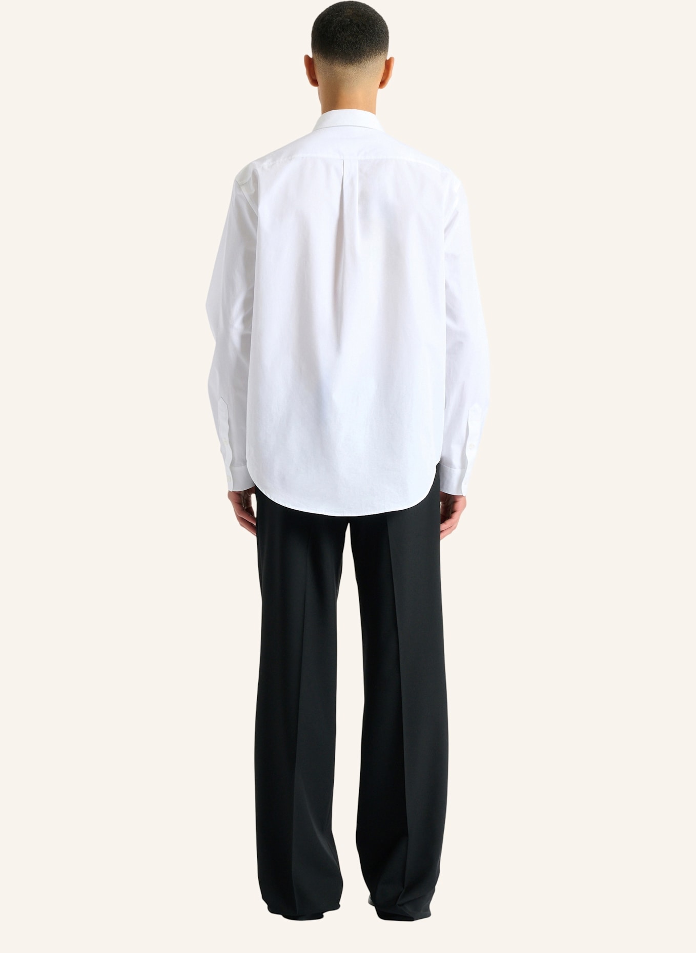 BALMAIN Balmain Paris Hemd aus Baumwollpopeline: WEISS