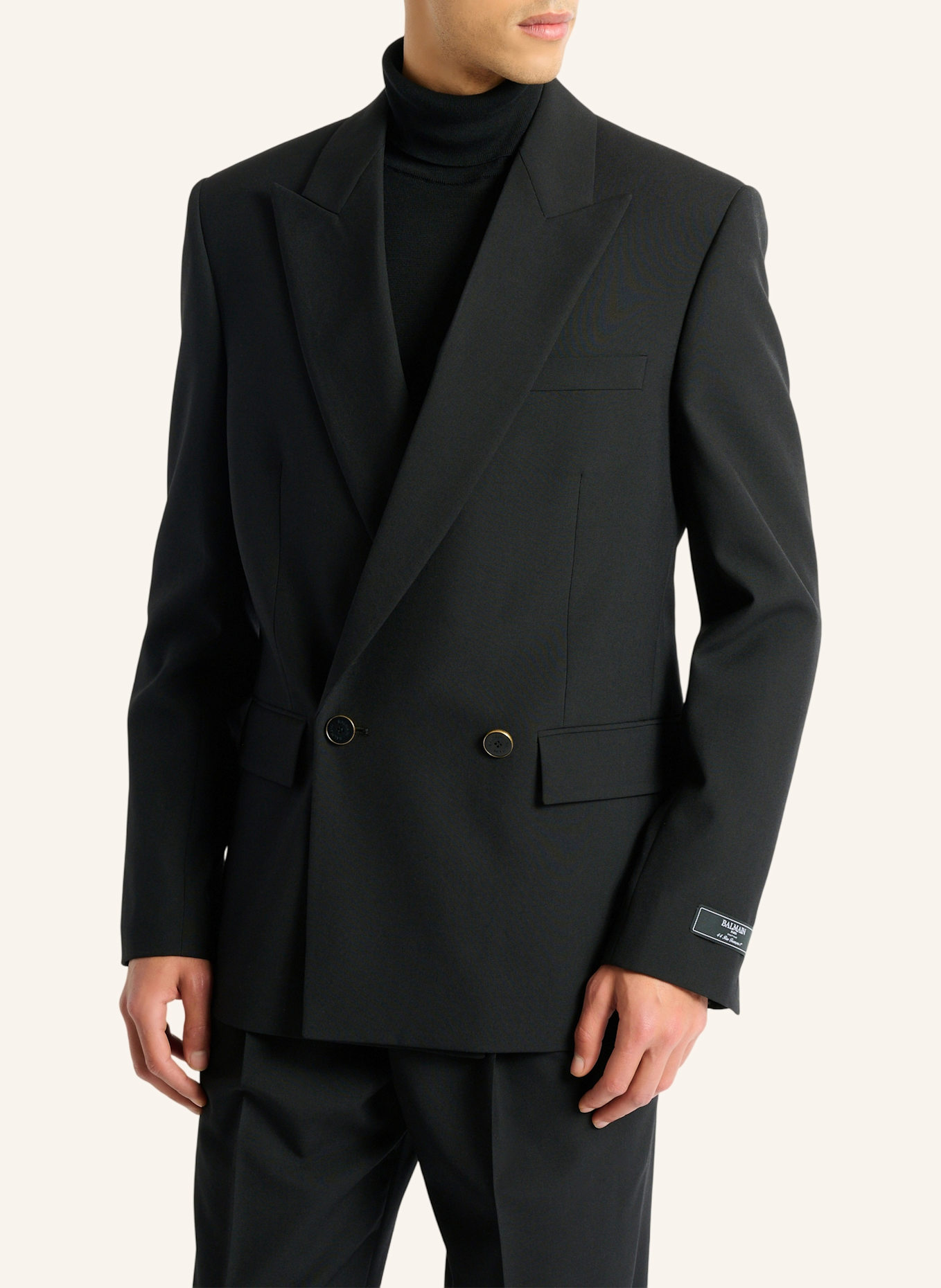 BALMAIN Wolljacke mit zwei Knöpfen: SCHWARZ