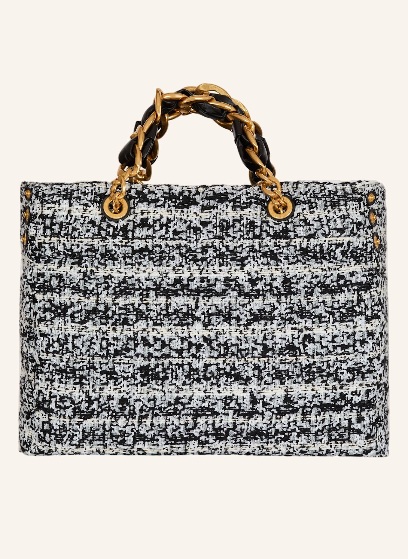 BALMAIN 1945 Soft Shopper aus Tweed: SCHWARZ