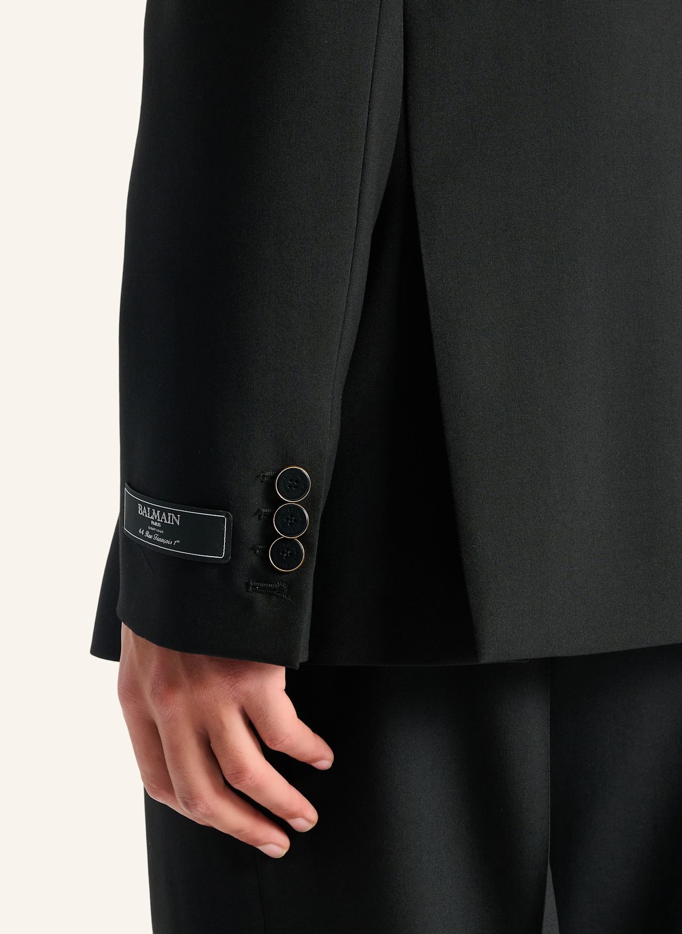 BALMAIN Wolljacke mit zwei Knöpfen: SCHWARZ