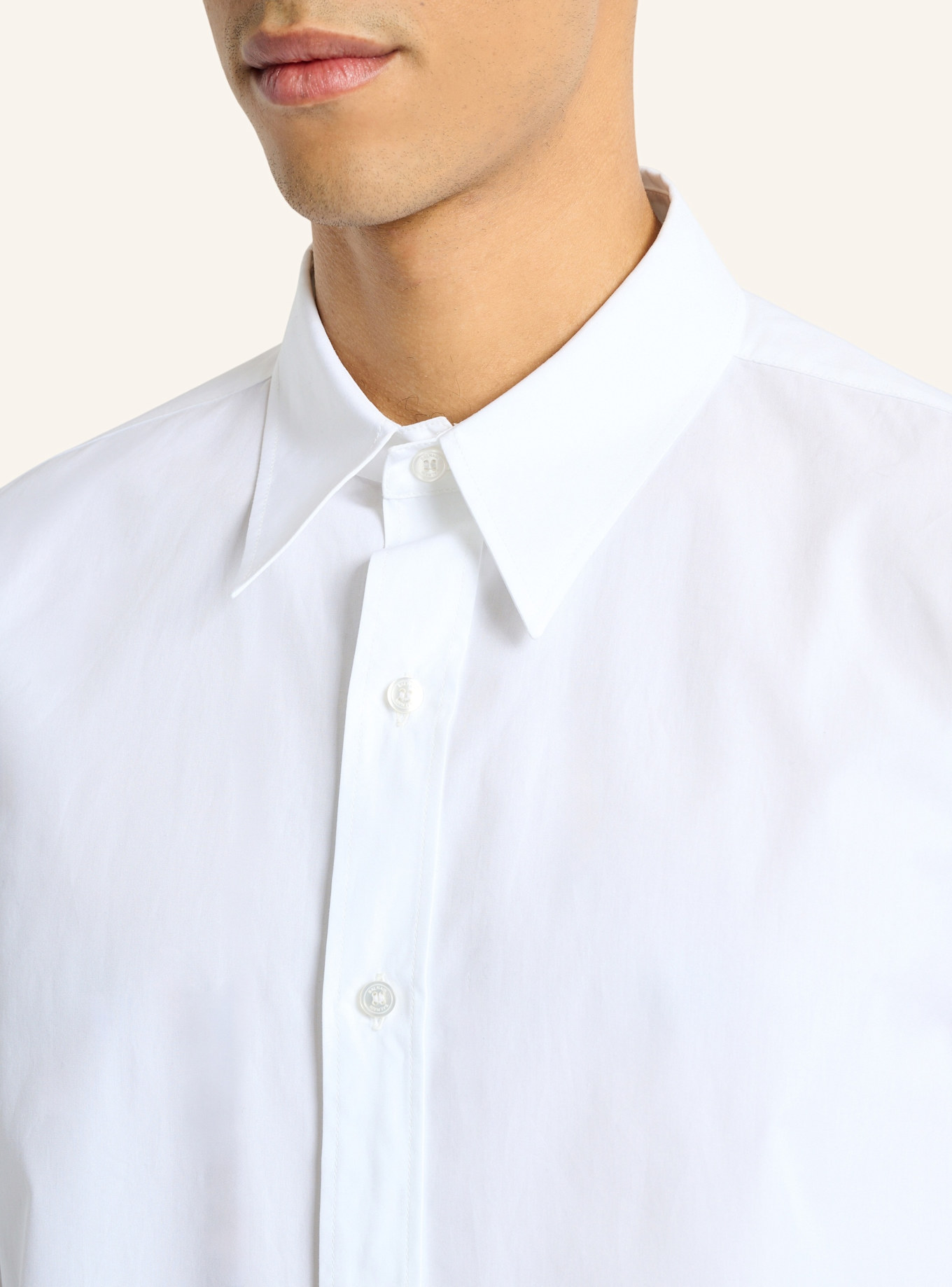 BALMAIN Balmain Paris Hemd aus Baumwollpopeline: WEISS