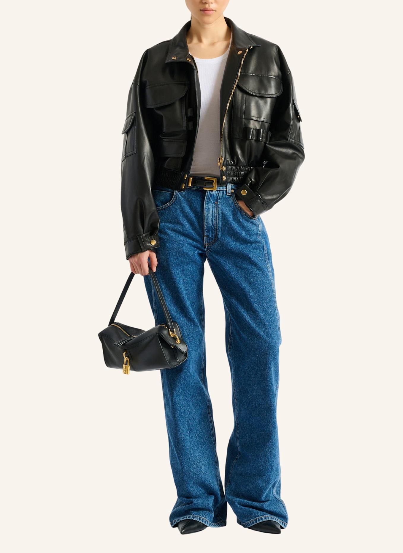 BALMAIN Kleine Pulse Tasche aus Glattleder: SCHWARZ