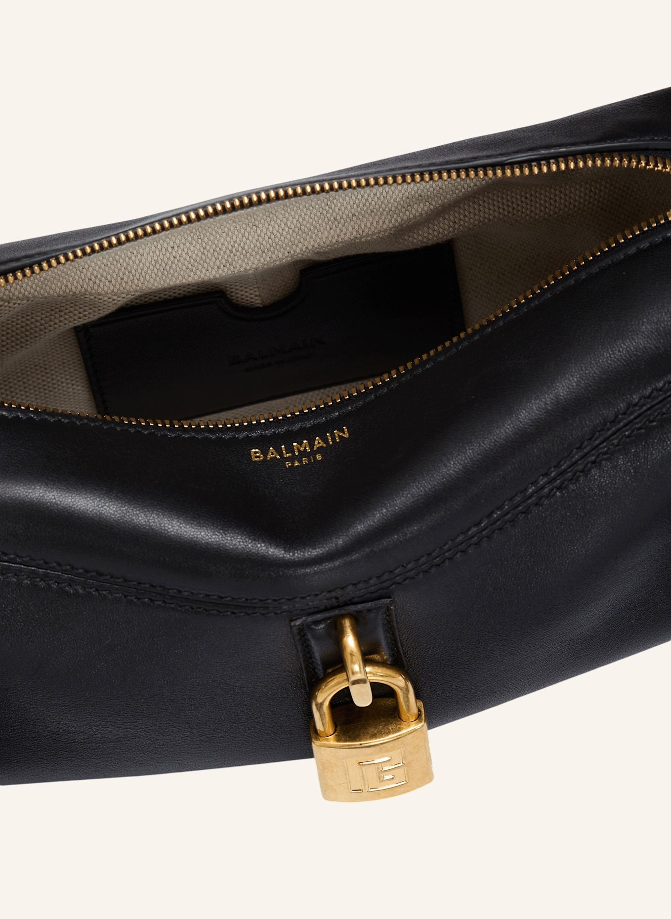 BALMAIN Kleine Pulse Tasche aus Glattleder: SCHWARZ