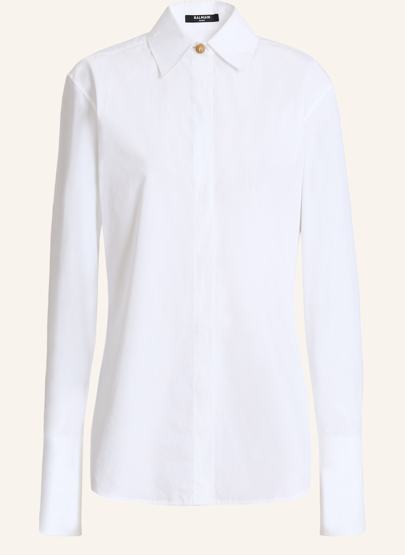 BALMAIN Hemd aus Baumwollpopeline: WEISS