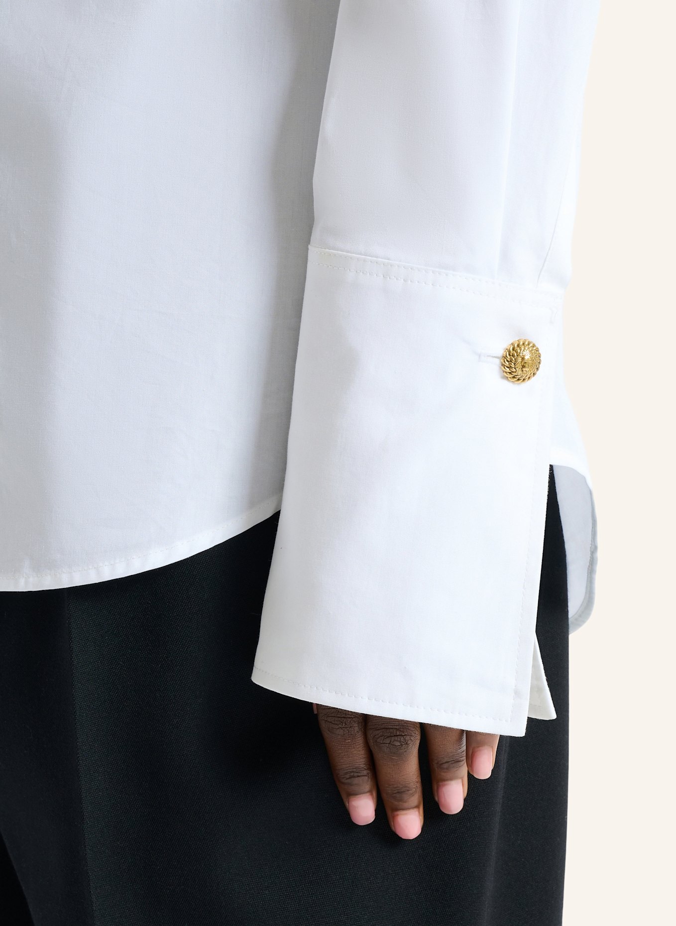 BALMAIN Hemd aus Baumwollpopeline: WEISS
