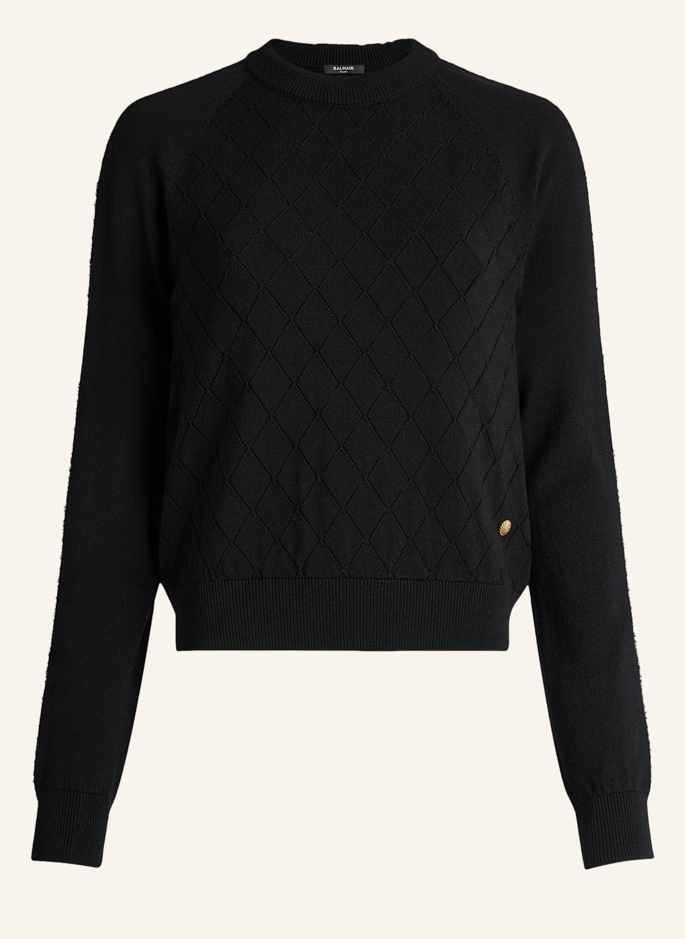 BALMAIN Strickpullover: SCHWARZ