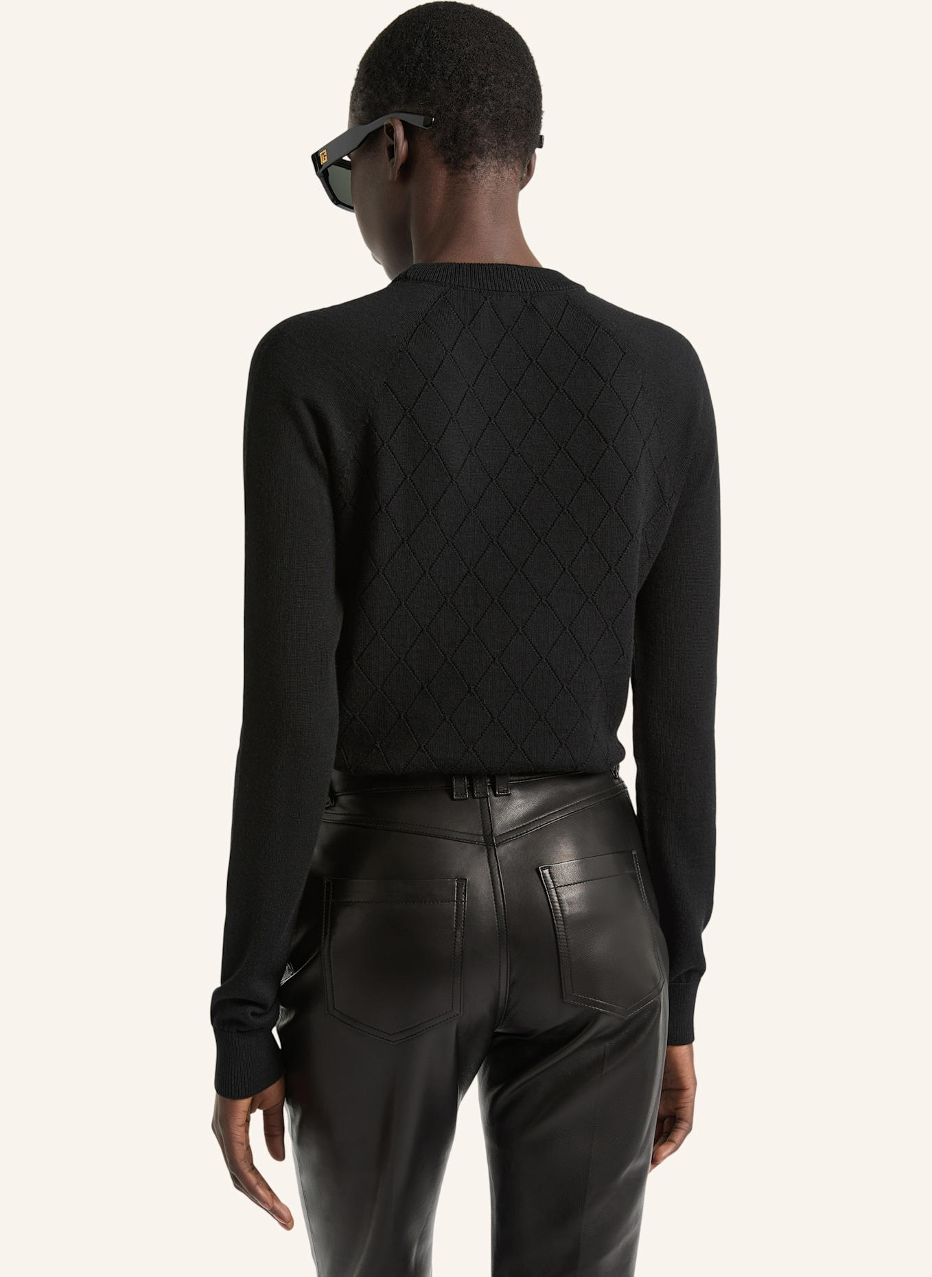 BALMAIN Strickpullover: SCHWARZ