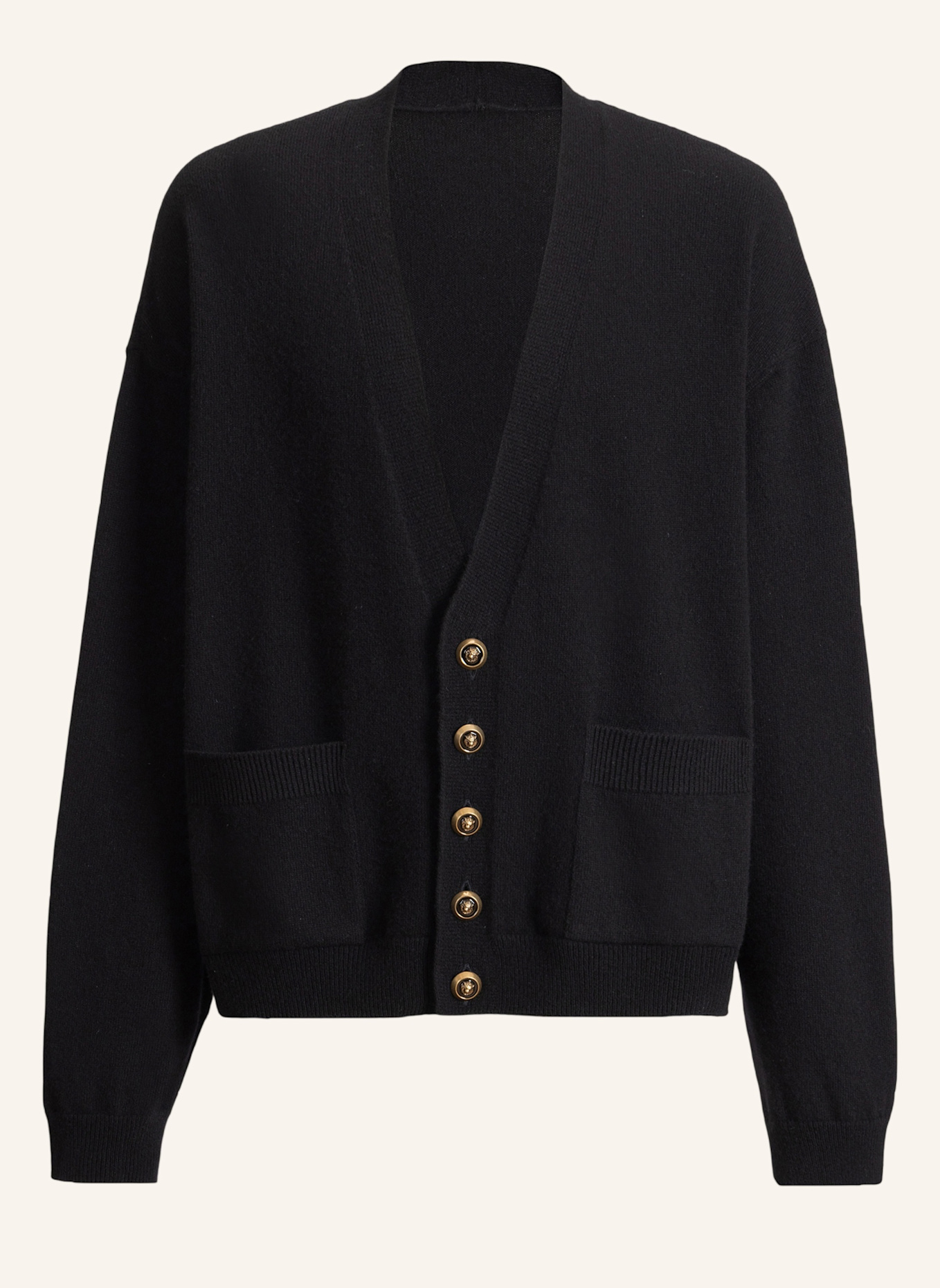 BALMAIN Cardigan aus Öko-Kaschmir: SCHWARZ
