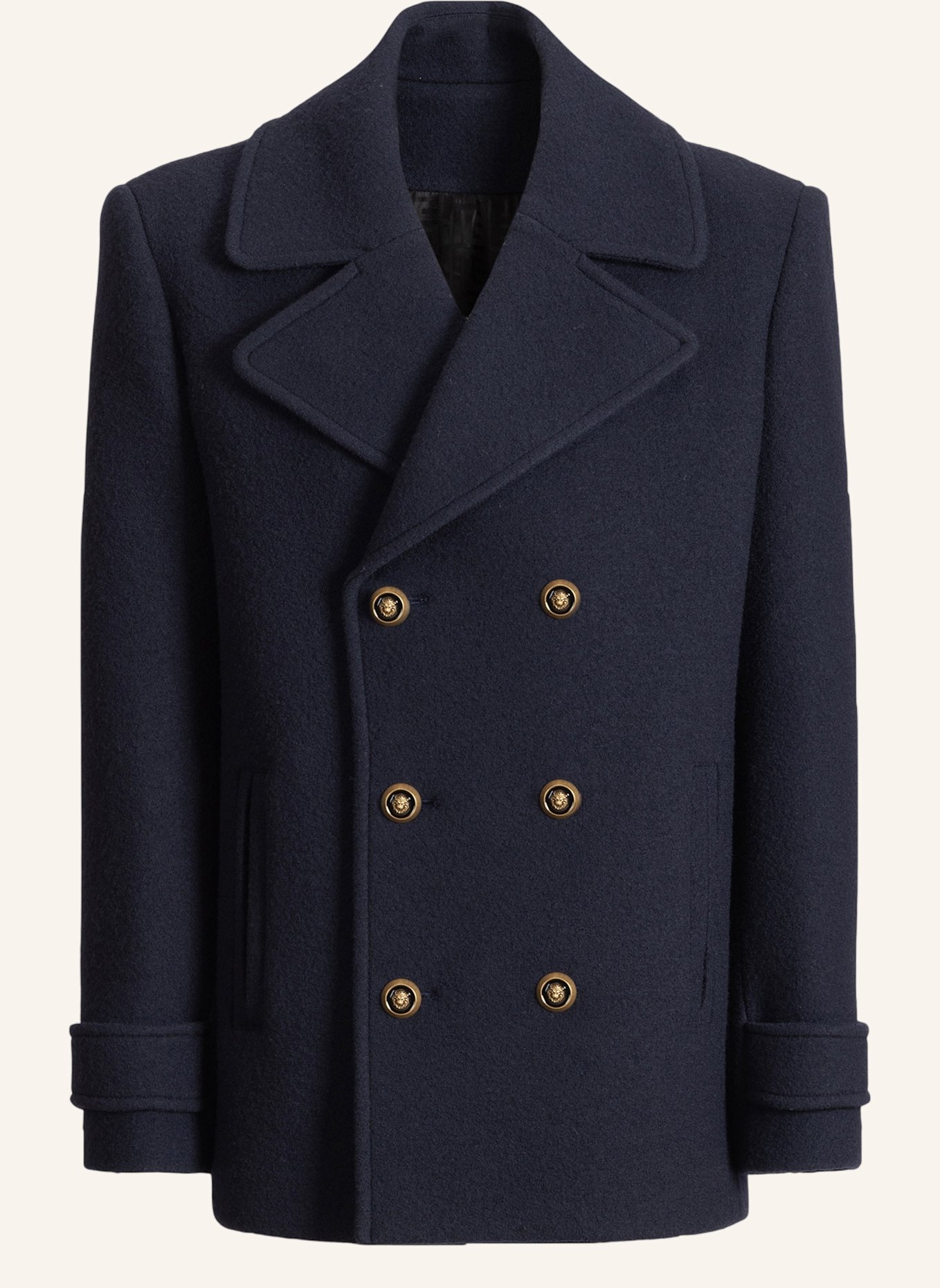 BALMAIN Caban aus Wolle: BLAU