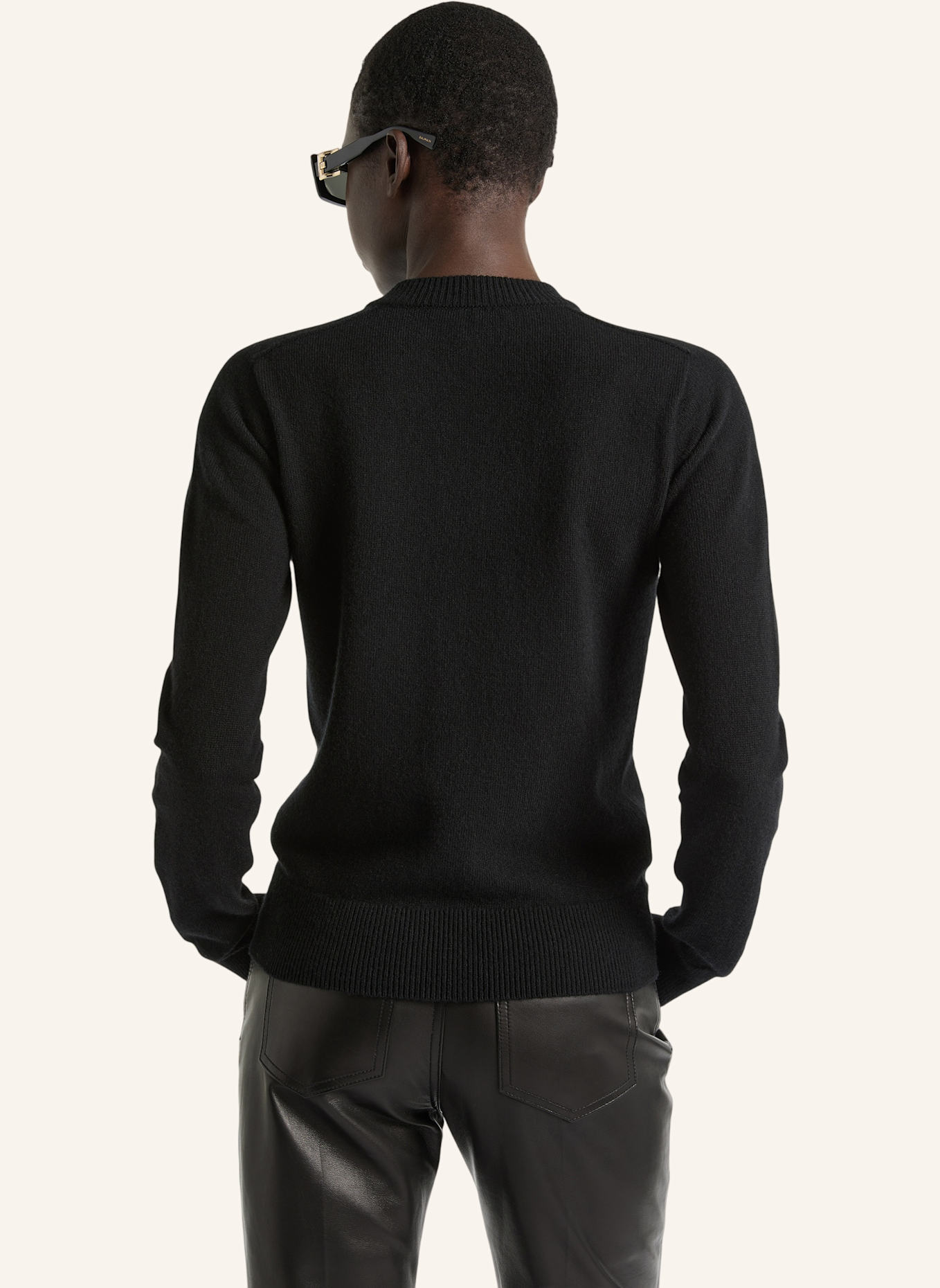 BALMAIN Cardigan aus Öko-Kaschmir: SCHWARZ