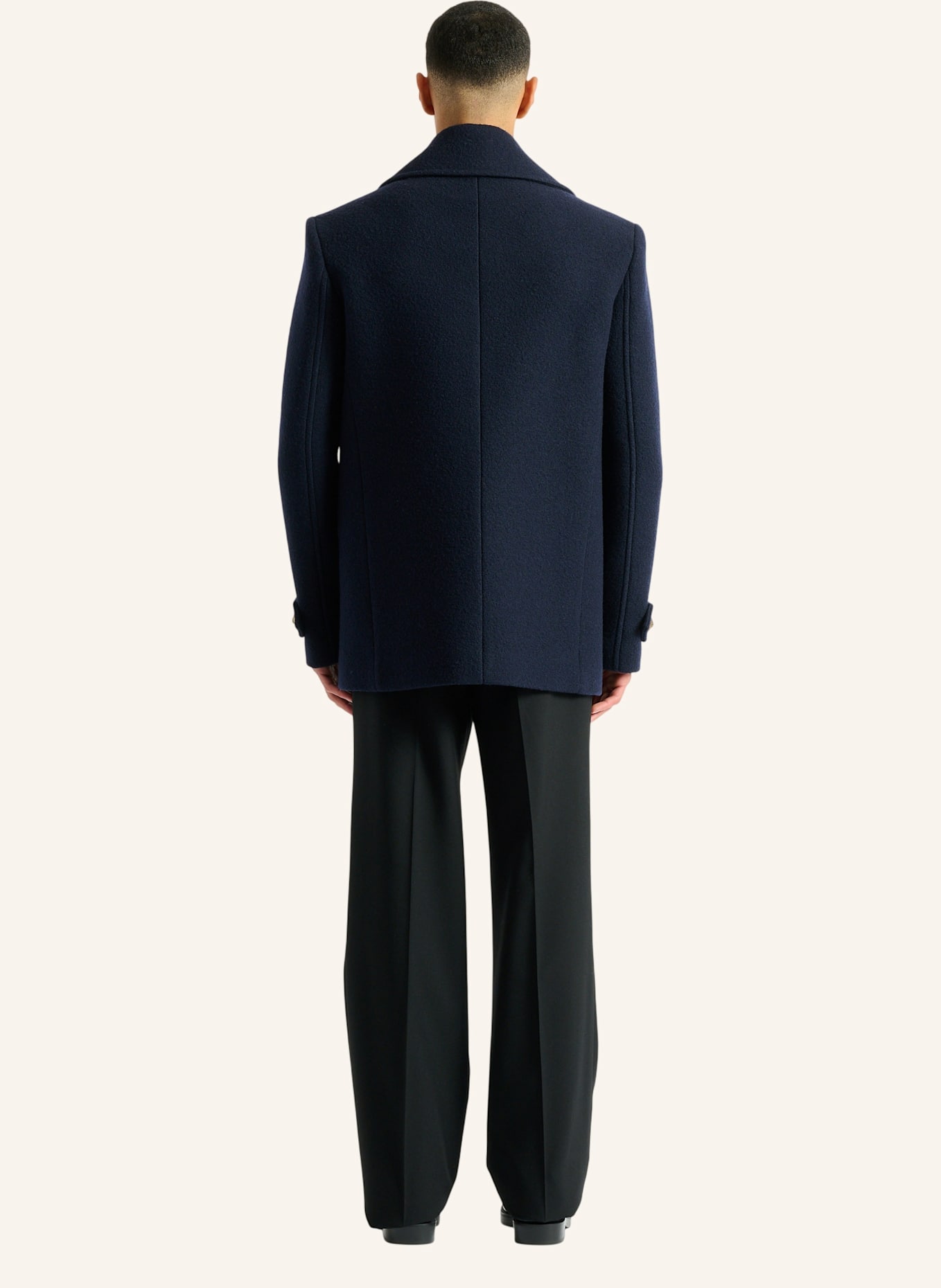 BALMAIN Caban aus Wolle: BLAU