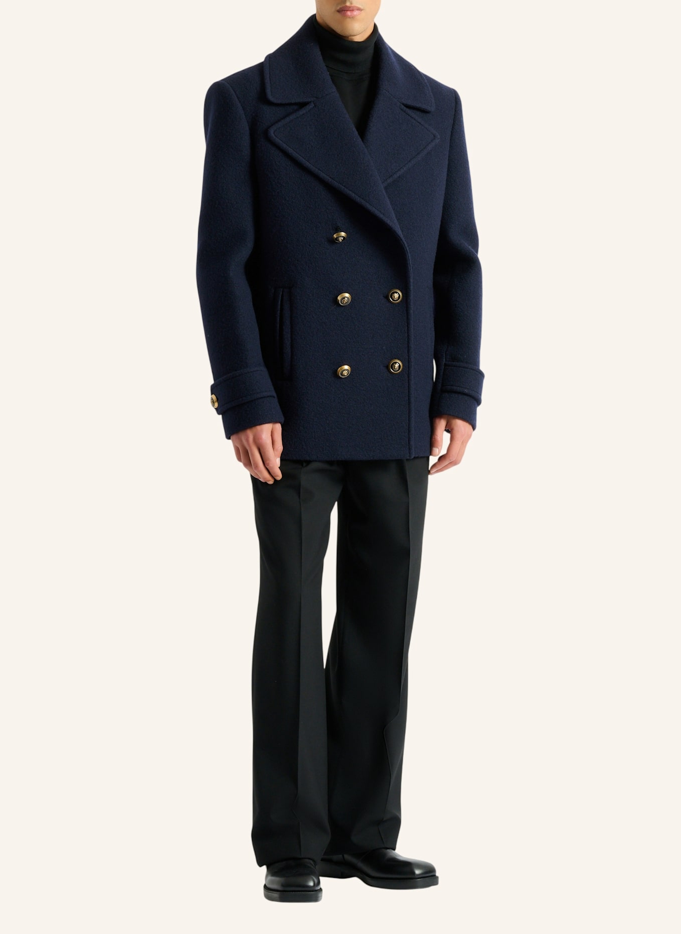 BALMAIN Caban aus Wolle: BLAU