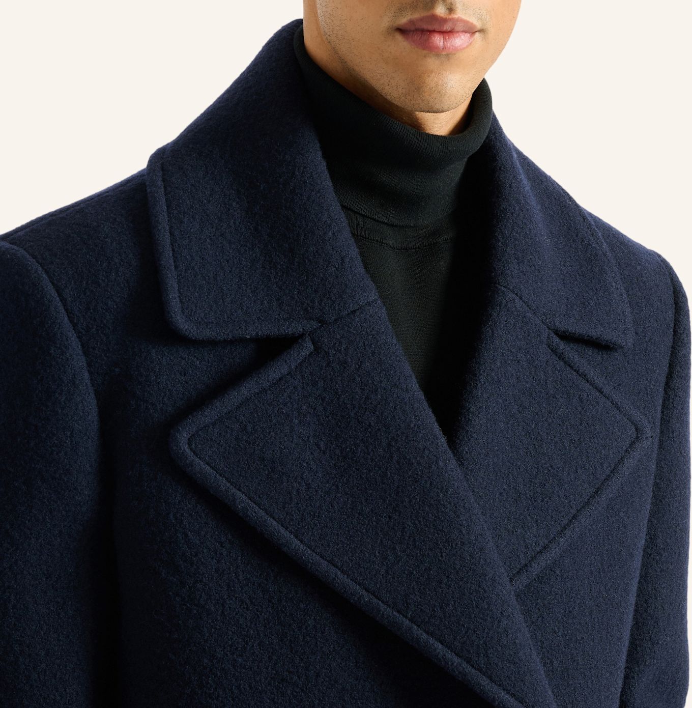 BALMAIN Caban aus Wolle: BLAU