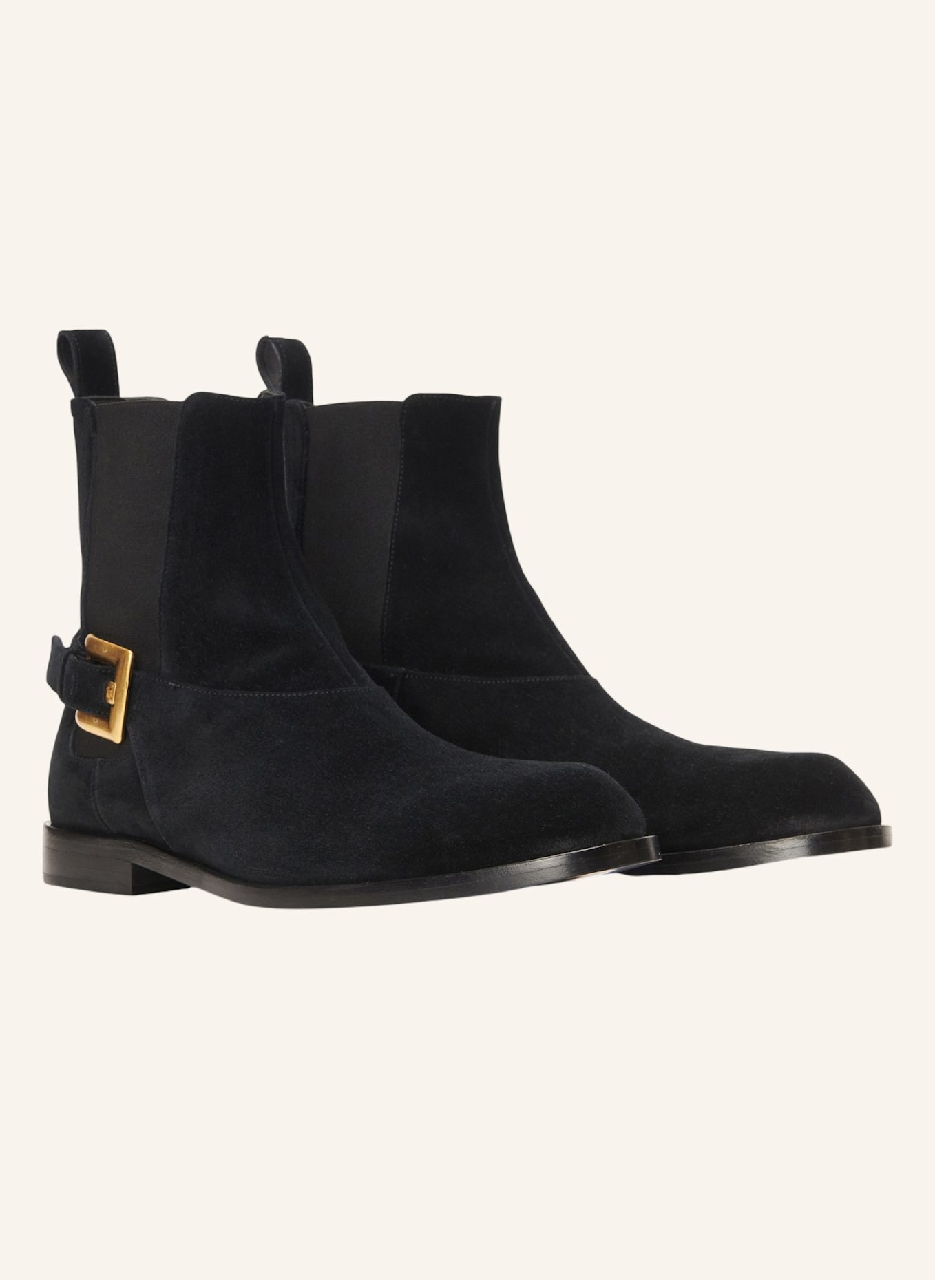 BALMAIN Anthem Chelsea Boots aus Wildleder: SCHWARZ