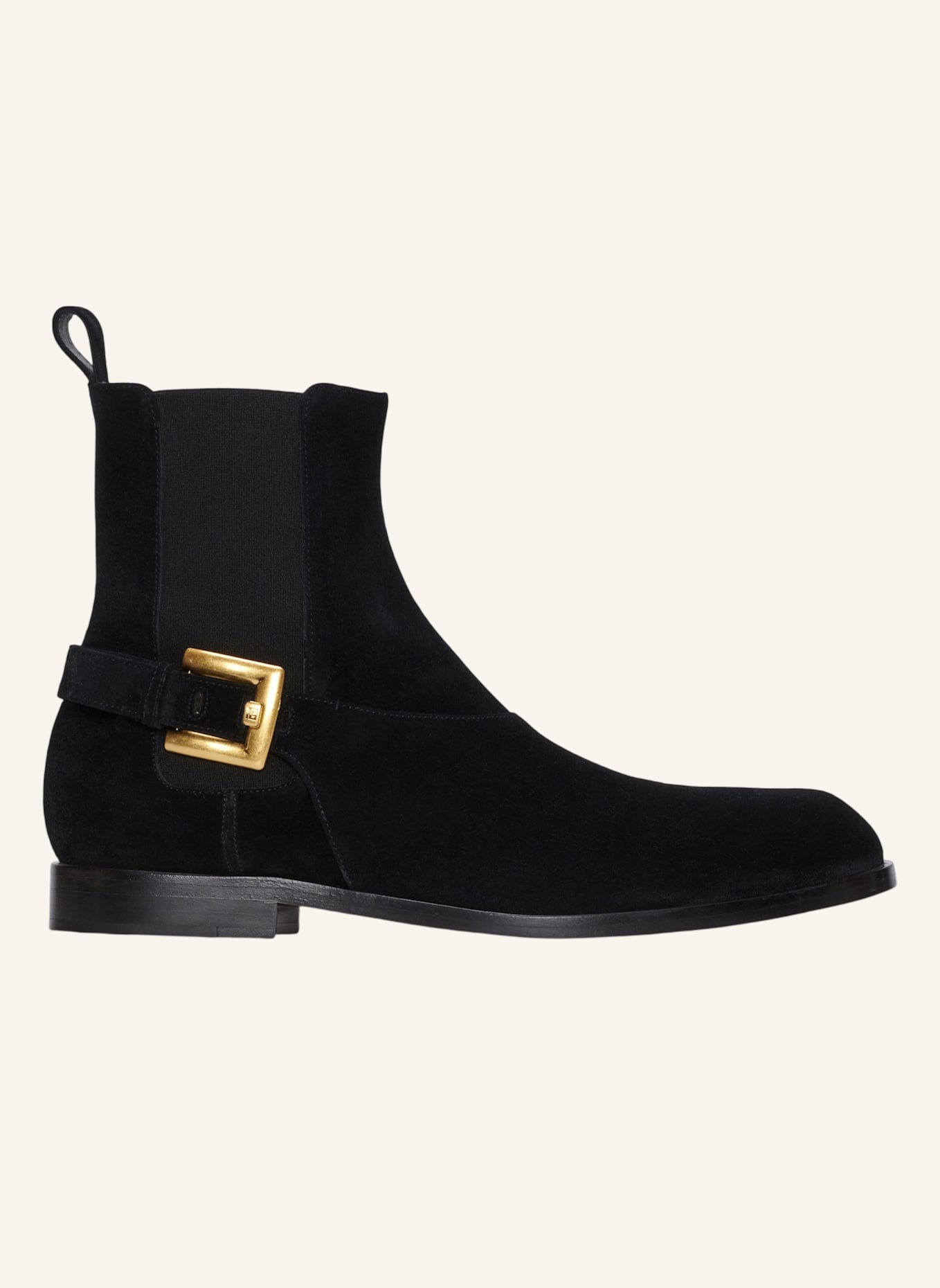 BALMAIN Anthem Chelsea Boots aus Wildleder: SCHWARZ