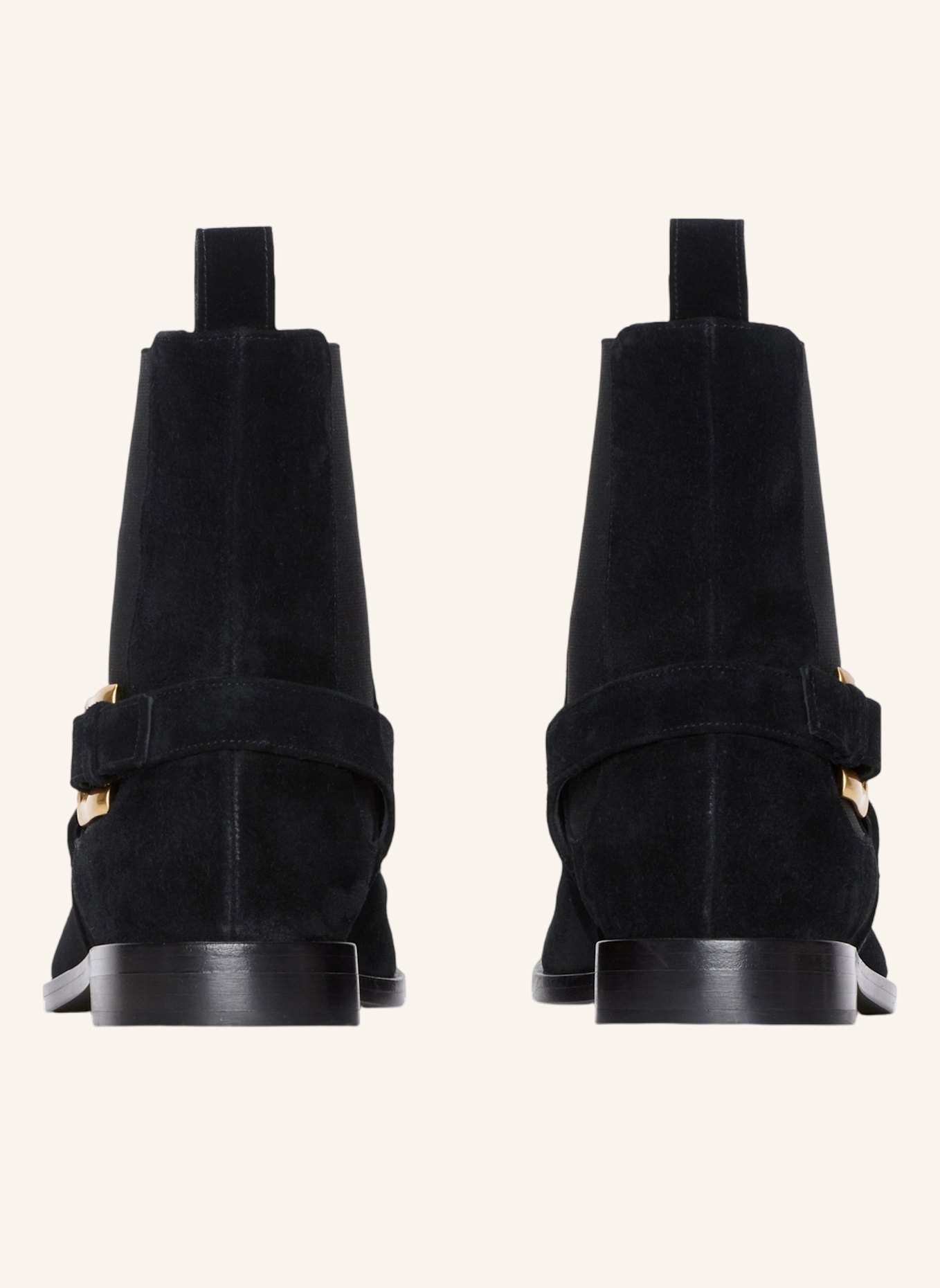 BALMAIN Anthem Chelsea Boots aus Wildleder: SCHWARZ