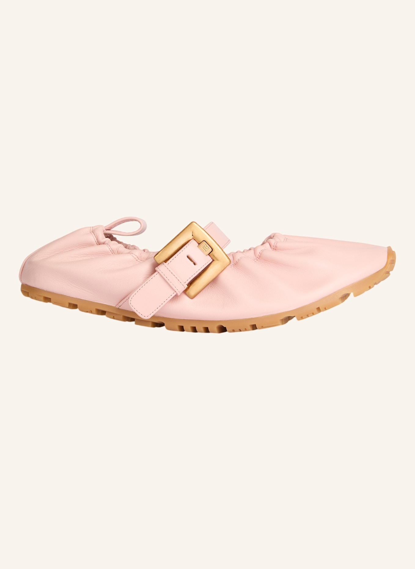 BALMAIN Anthem Ballerinas aus Glattleder: ROSA
